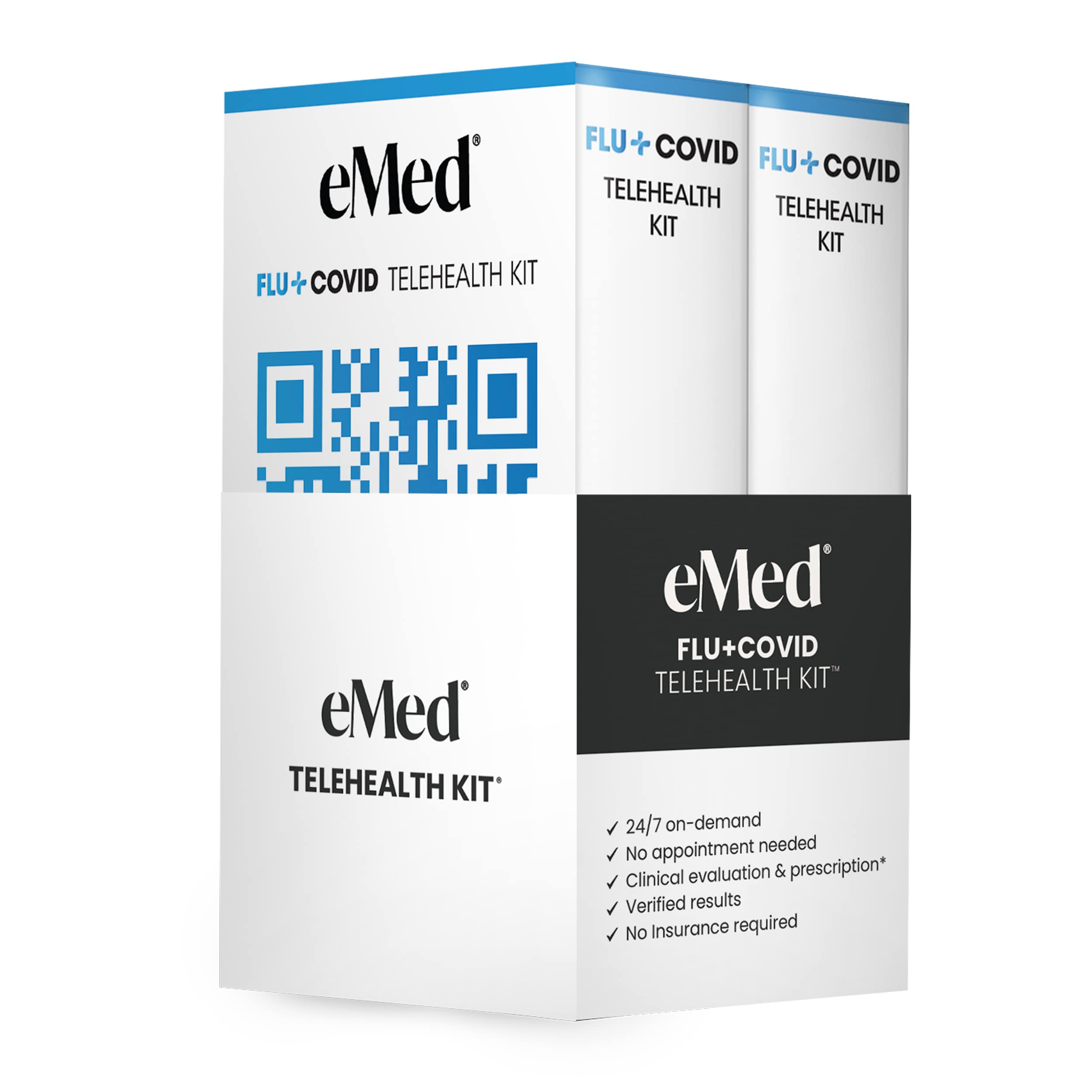 eMed Telehealth Kit for COVID19 & Flu Proctored Flu Screener COVID