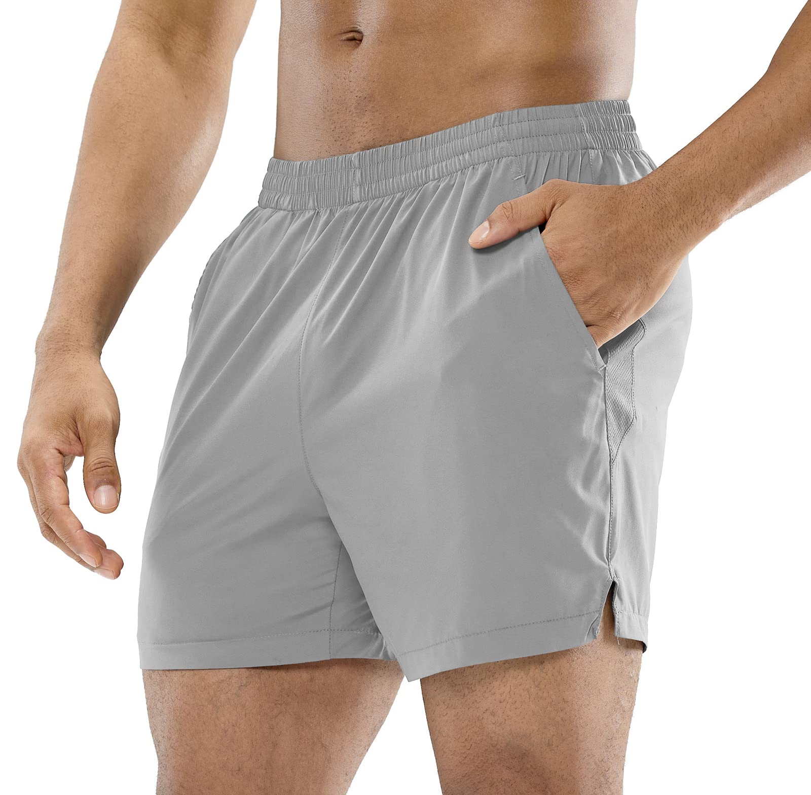 MIER Men's Workout Running Shorts Lightweight Active 5 Inches