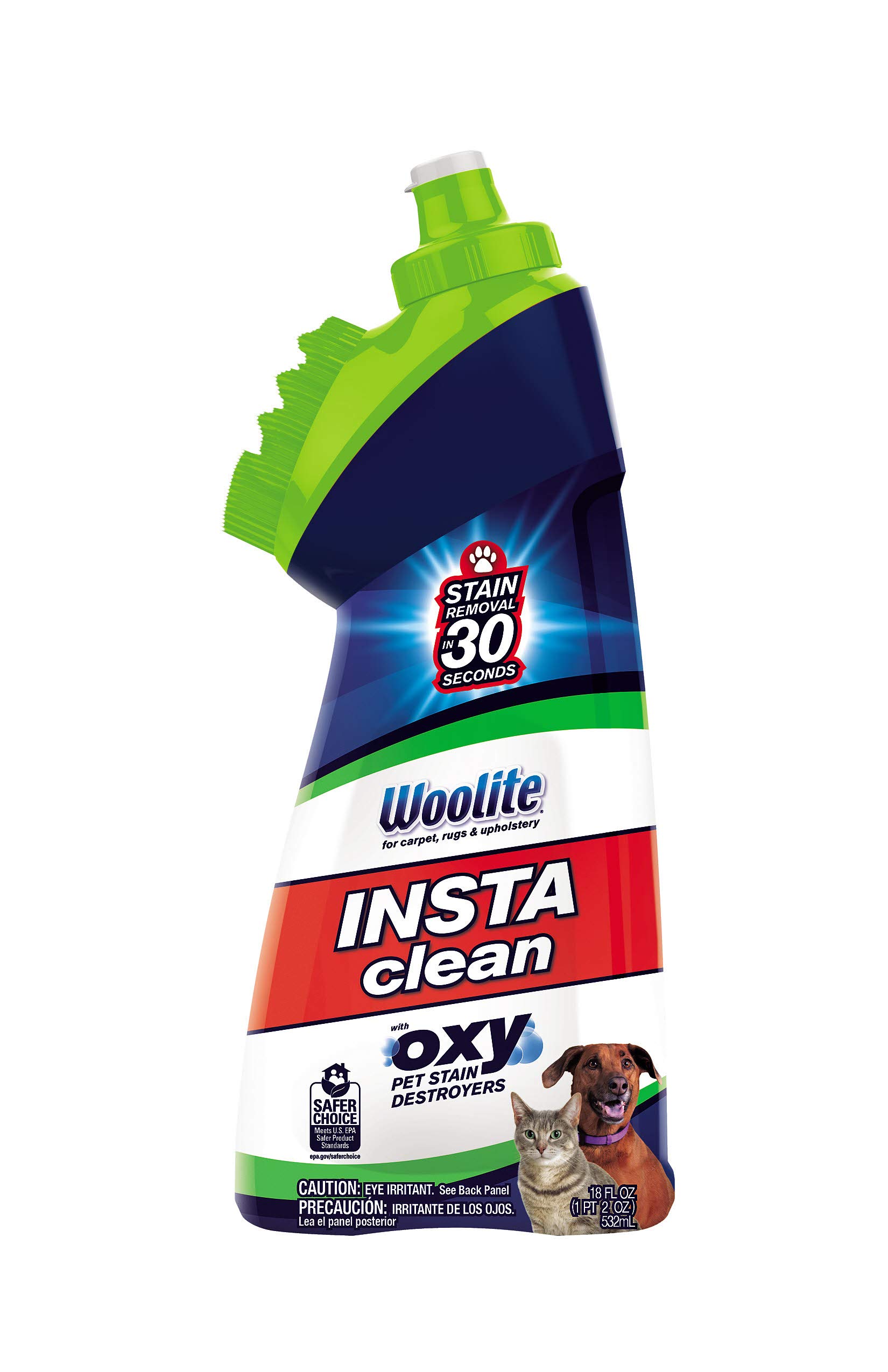 Woolite InstaClean Pet with Brush Head Cleaner 1740 18 fl. oz white 18 Fl Oz