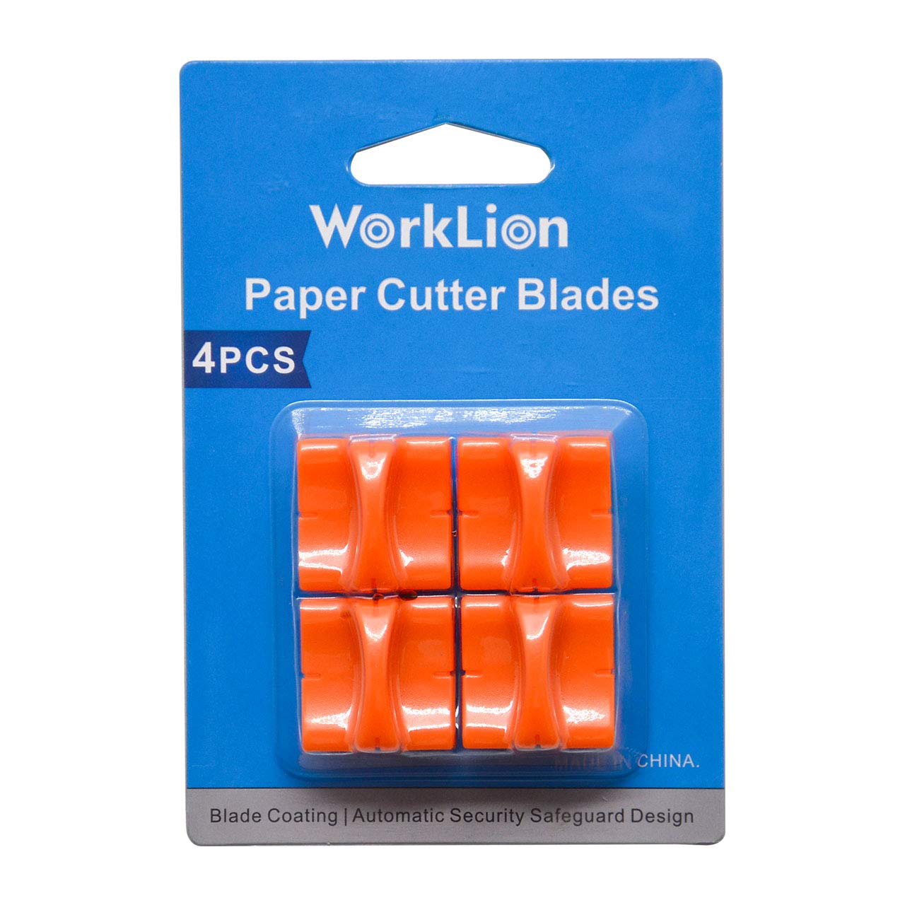 WORKLION Paper Trimmer Replacement Blades with Automatic Security Safeguard  Design - A4 Paper Cutter Blade Refill (4 Pack)