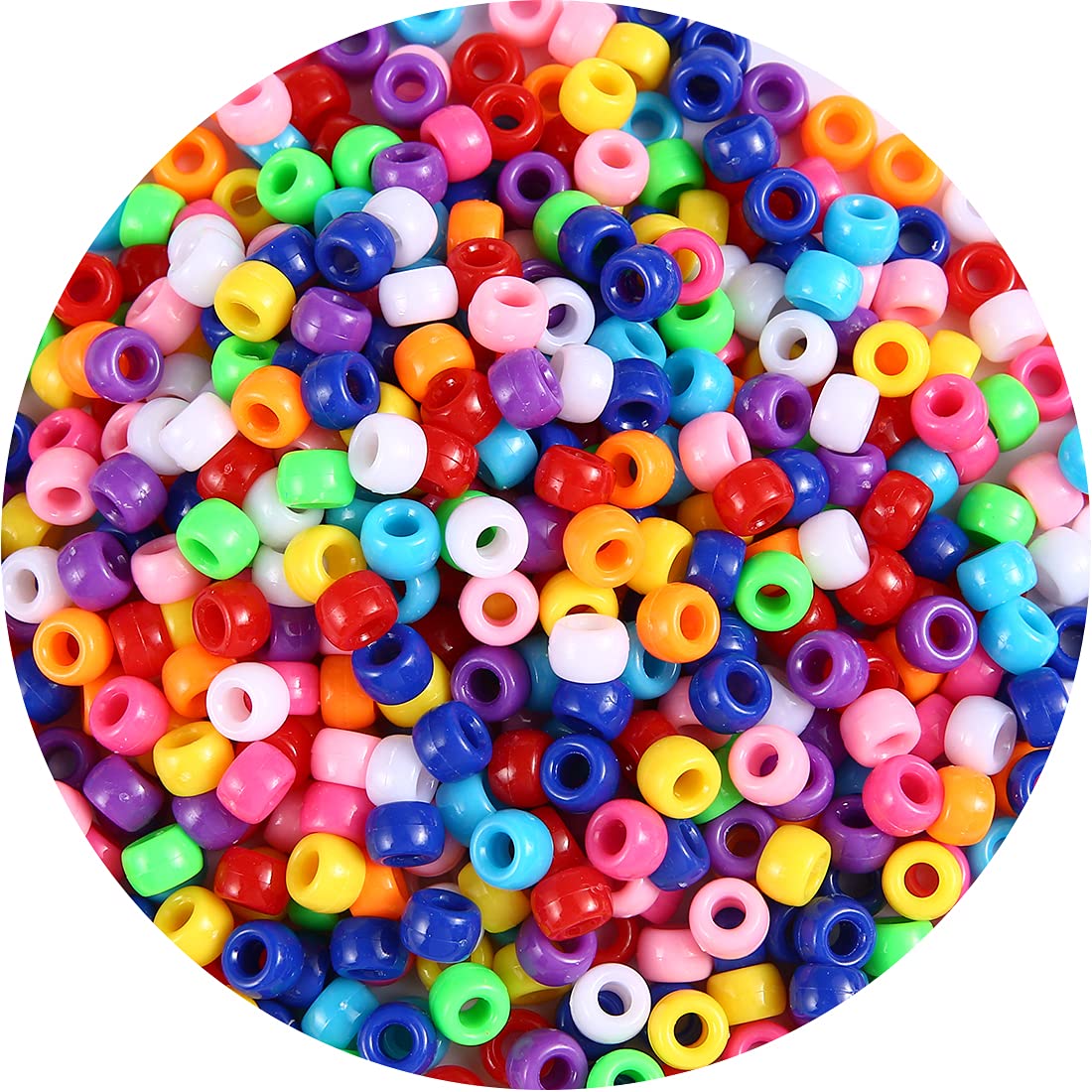 9mm Purple Pony Beads Bulk 1,000 Pieces