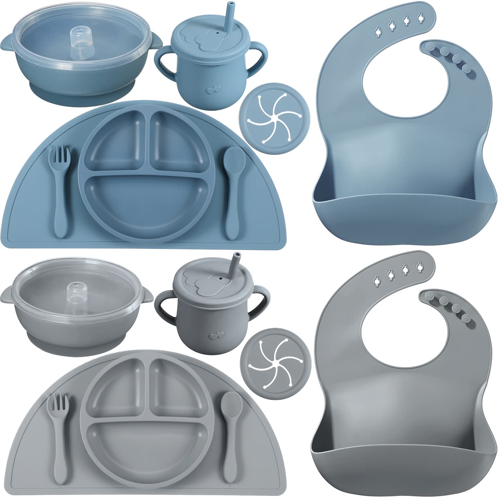 Functional Silicone Baby Bowl and Baby Spoon Set for BLW