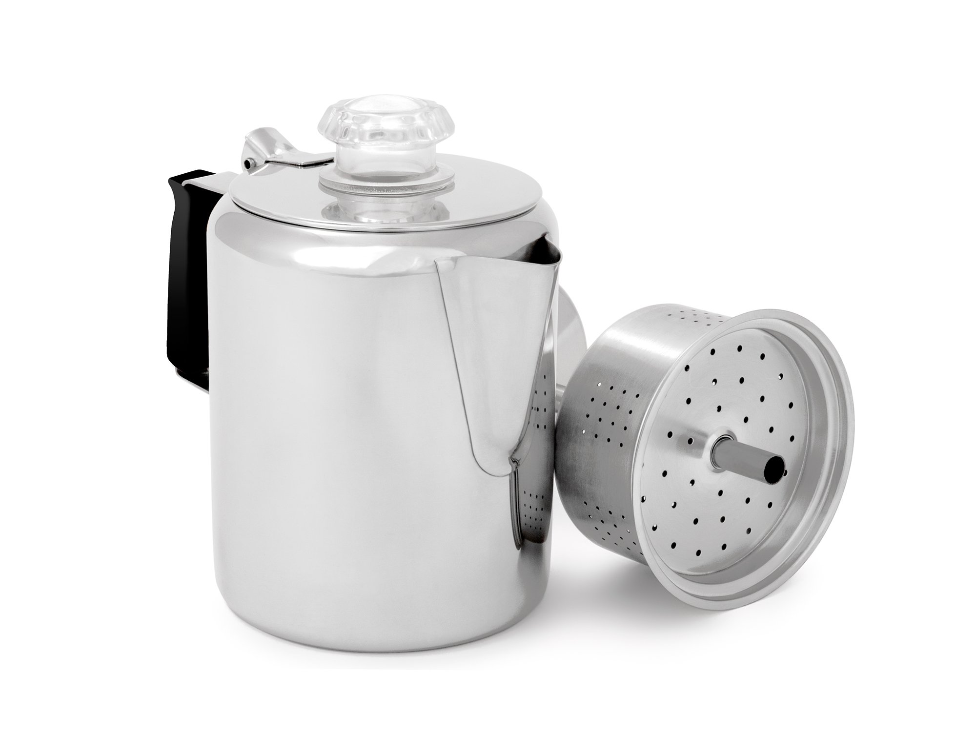Coffee Percolator,Camping Coffee Pot 9 Cups Stainless Steel Coffee Maker with Clear Glass Knob, Percolator Coffee Pot for Campfire or Stovetop Coffee