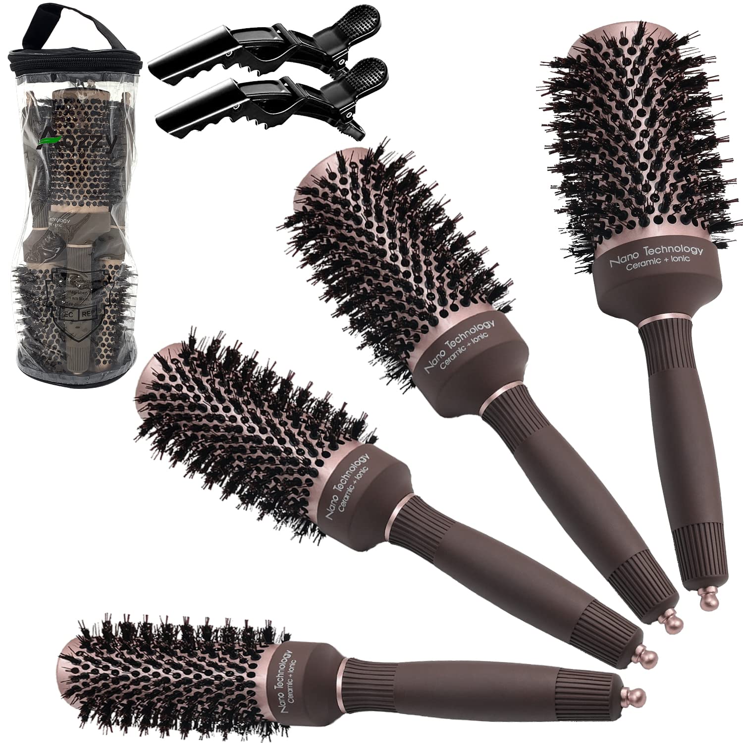 Blow Dry Round Hair Brush With Natural Boar Bristles For Blow-drying  Straightening Best Roller Brush For Long Hair Or Want Straight Wavy Smooth  Hair Cool Hair Brush For | Natural Boar Bristles