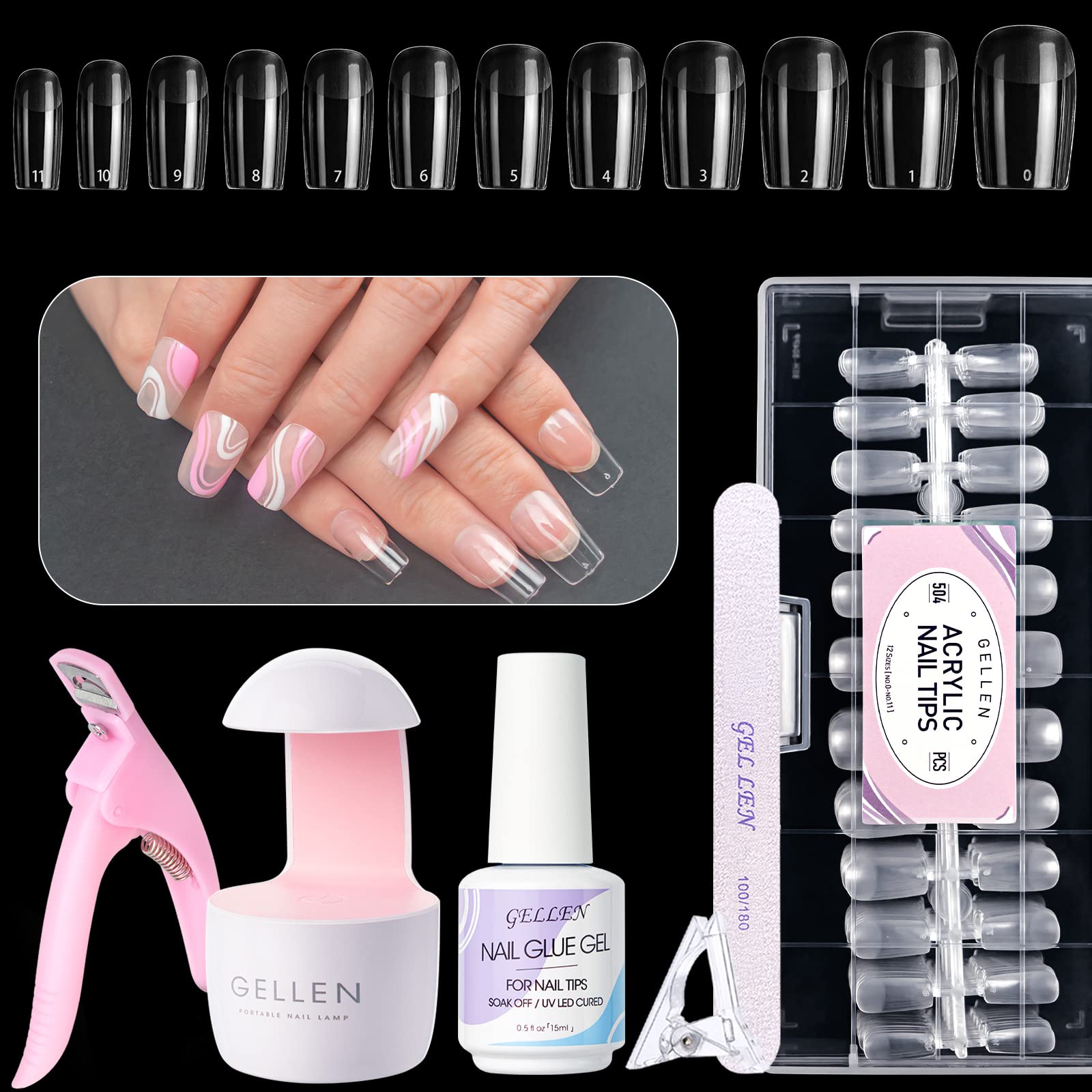 Morovan Poly Gel Nail Kit with Lamp and Drill - India | Ubuy