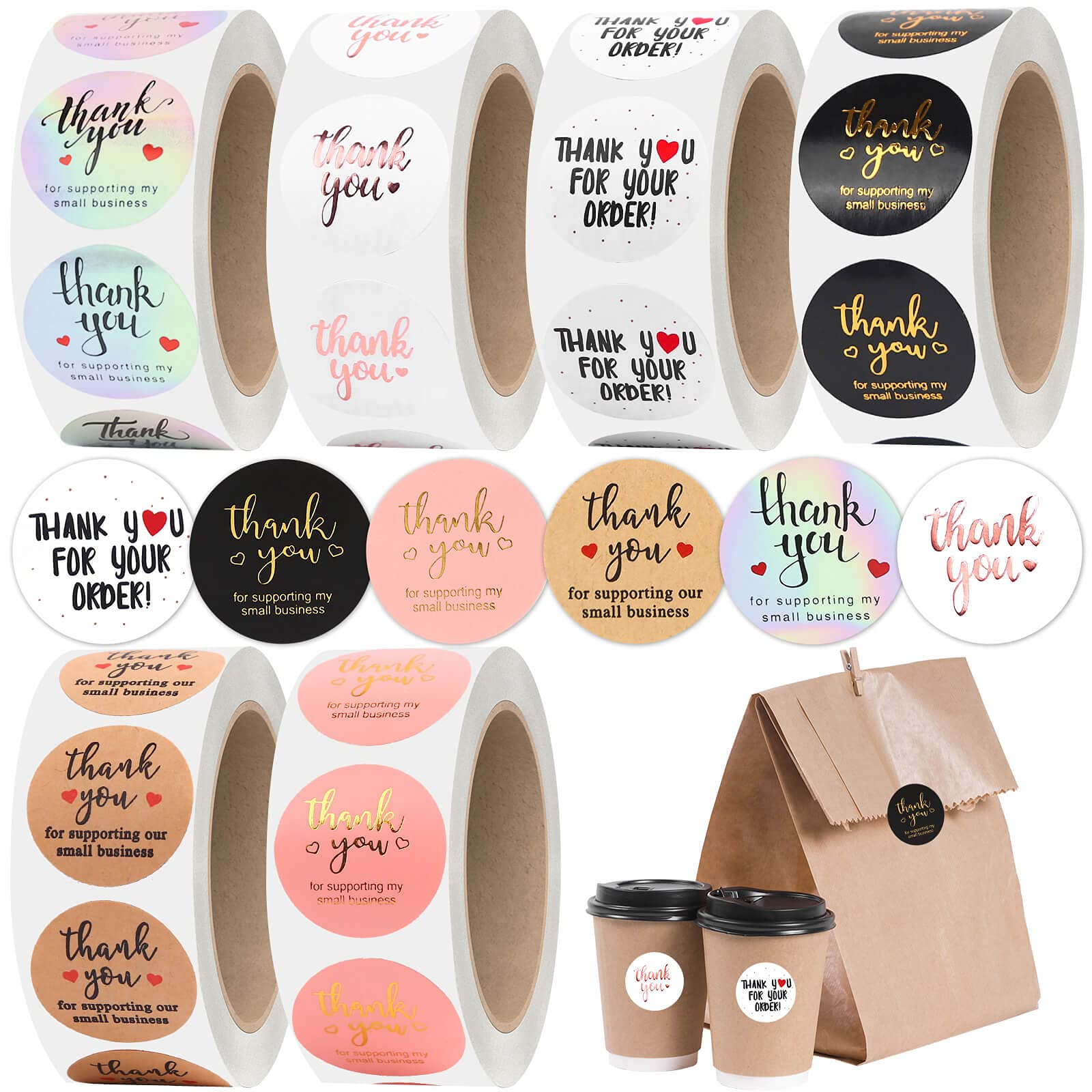 Sticker Labels for handmade items, Personalized Labels for handmade items,Social  Media Stickers,Order Package Lables