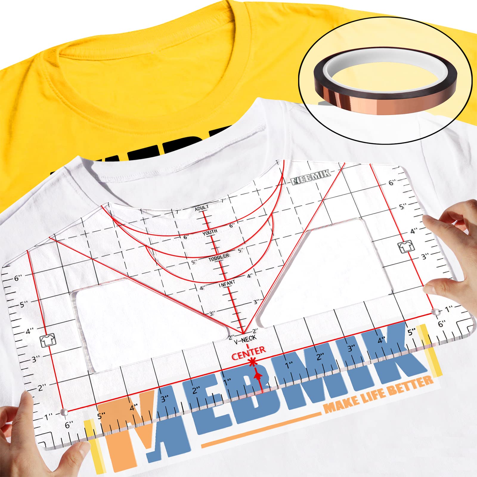 Tshirt Ruler Guide for Vinyl Alignment, T Shirt Rulers to Center