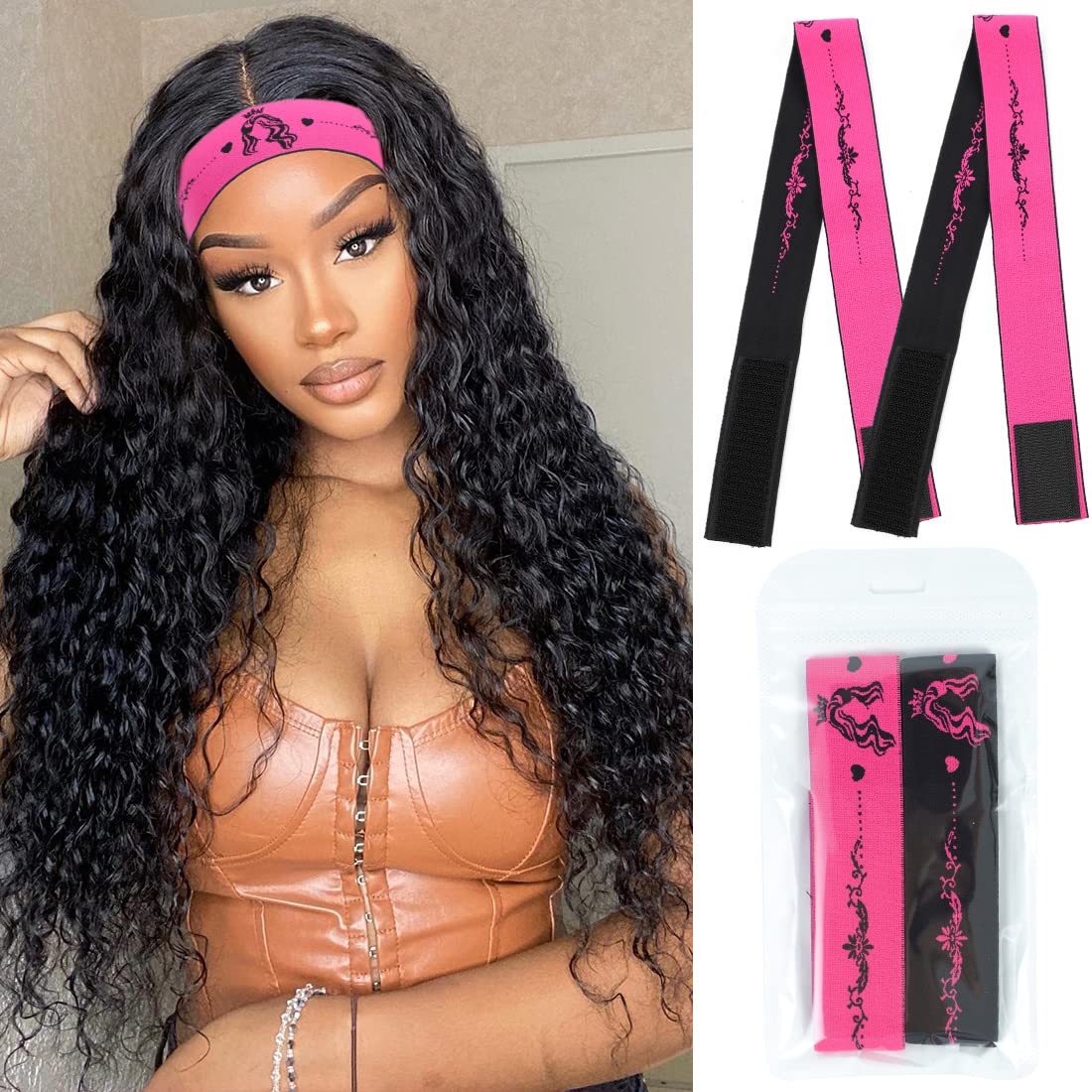 Lace Melting Elastic Band for Wig 6 PCS Wigs Bands for Lace Frontal Melt -  Ed