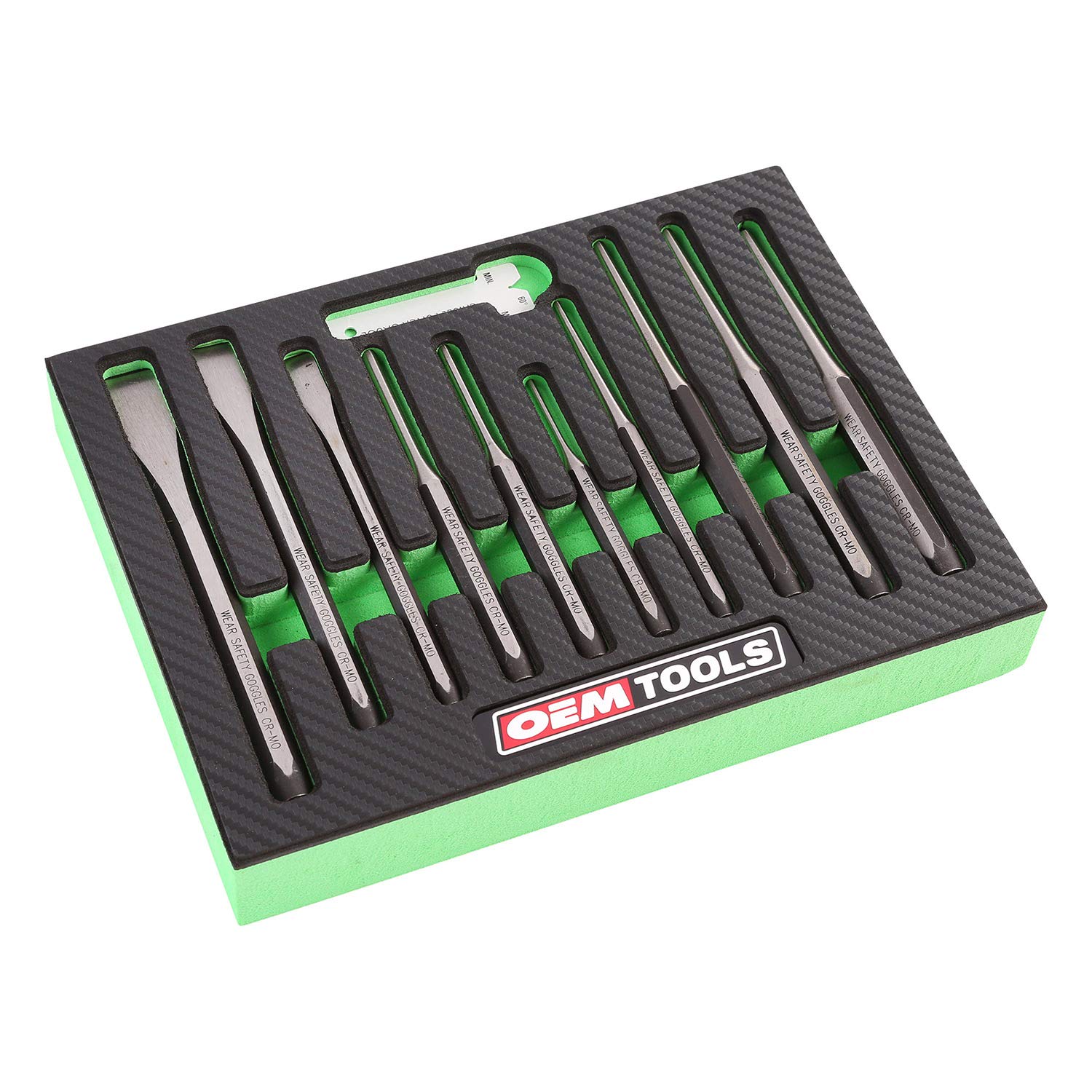 OEMTOOLS 23996 Punch and Chisel Set, 11 Piece, Cut, Shape, and
