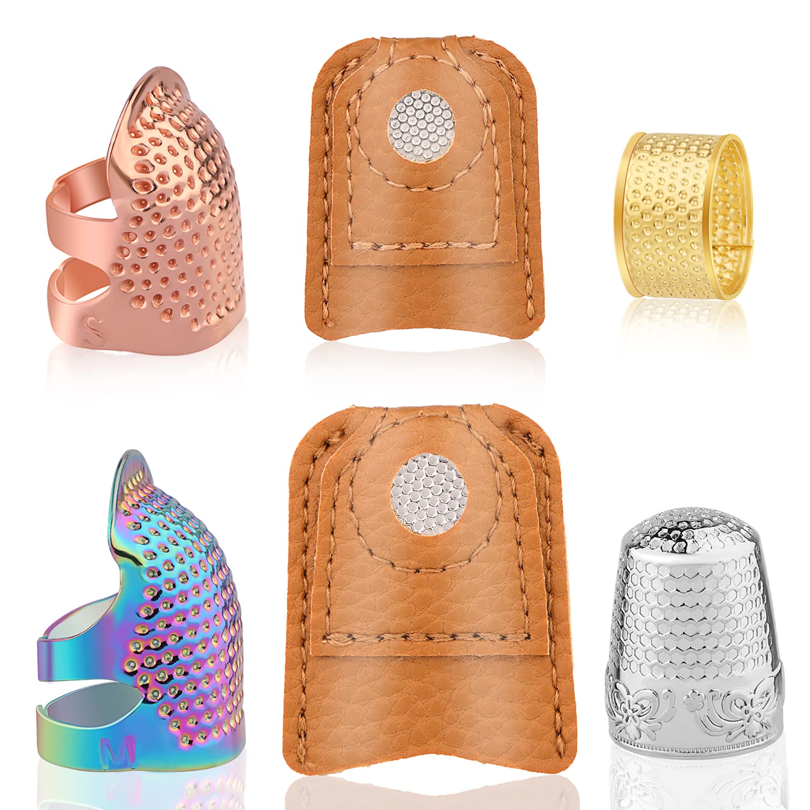 Finger Protector Sleeve Thimble Woven Cross Stitch Sewing Tool Accessories  Protect Genuine Leather - Temu Philippines