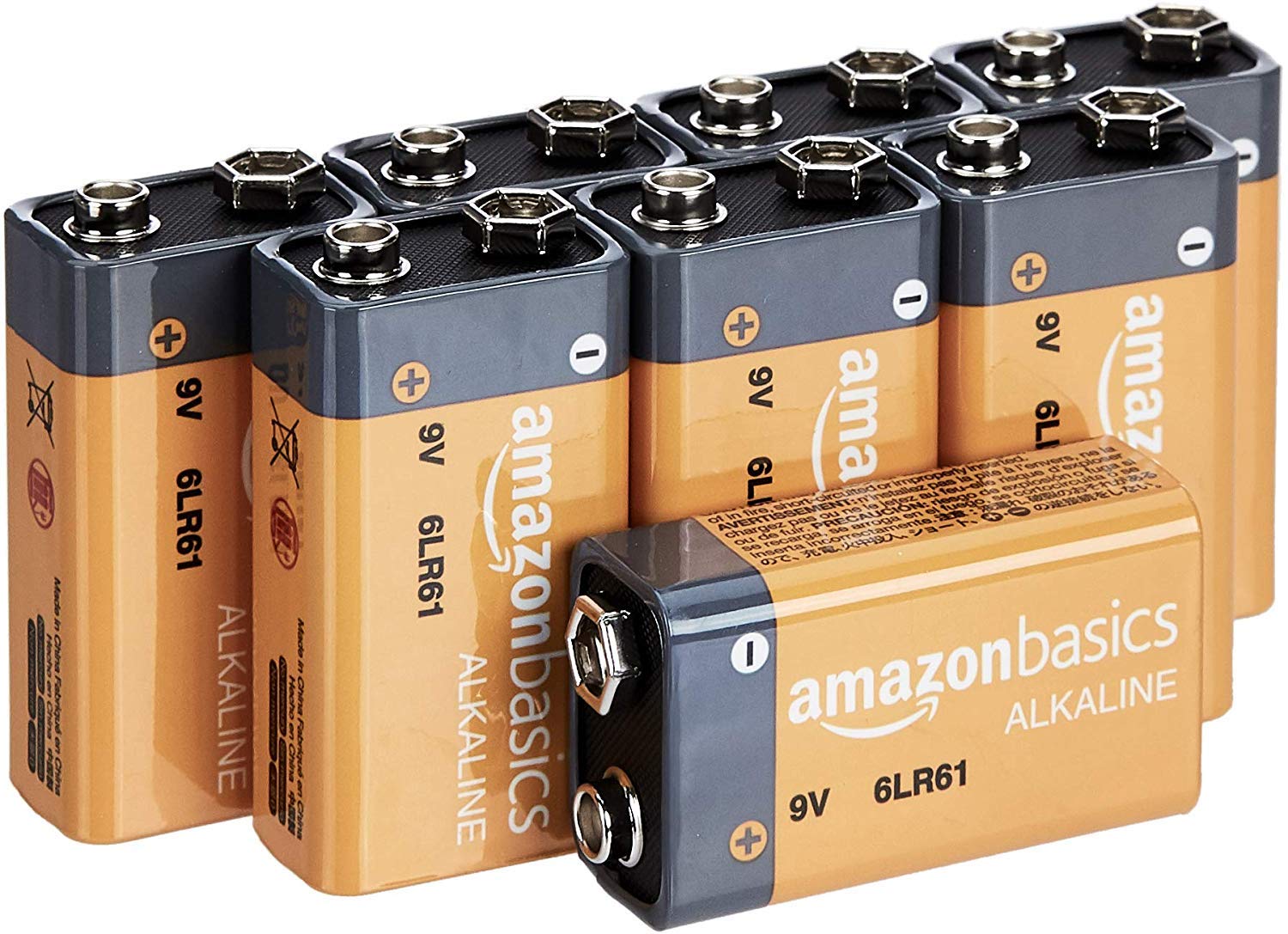Basics 9 Volt Performance All-Purpose Alkaline Batteries, 5