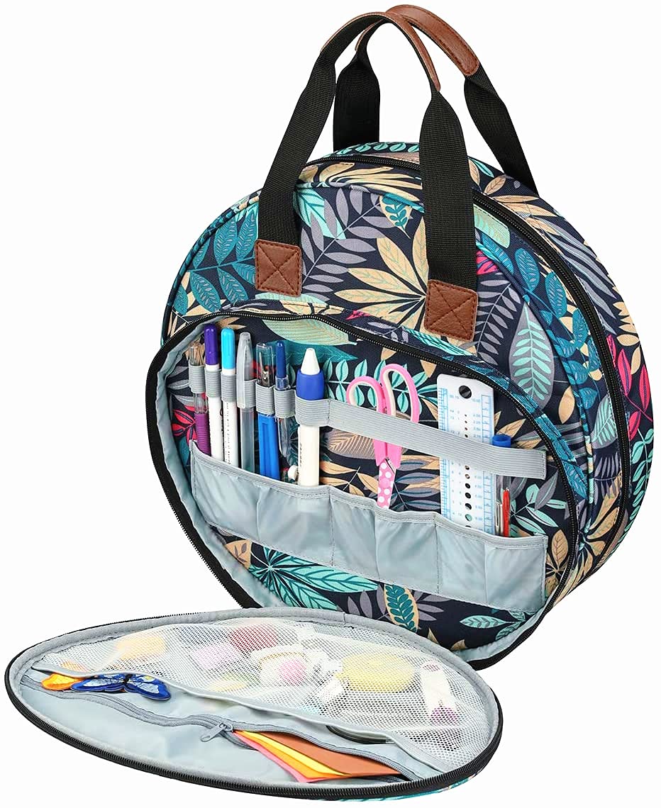 Color You Embroidery Bag Portable Embroidery Project Bag Storage Craft Supply  Organizers and Storage for Embroidery Hoops Floss Cross Stitch Supplies and  Sewing Tools Kits