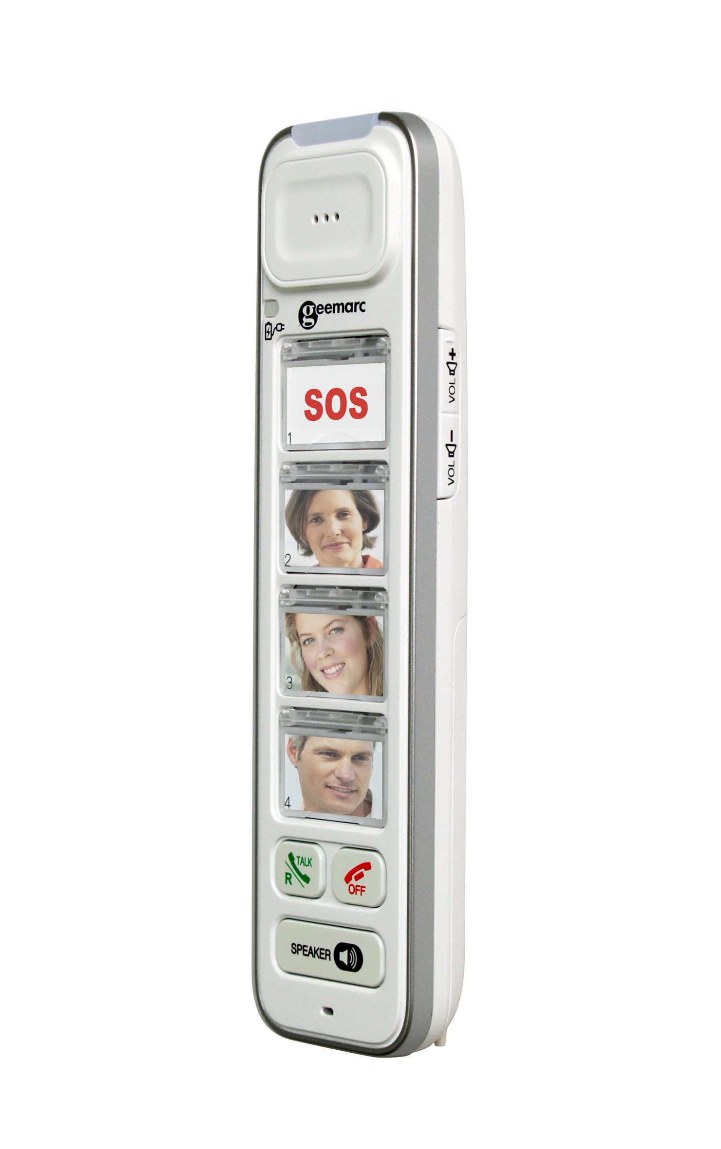 Geemarc Photodect 295 – Portatile Aggiuntivo Con Tasti Foto Personalizzabili Per Non Udenti, Suoneria Potente E Compatibilità Apparecchi Acustici