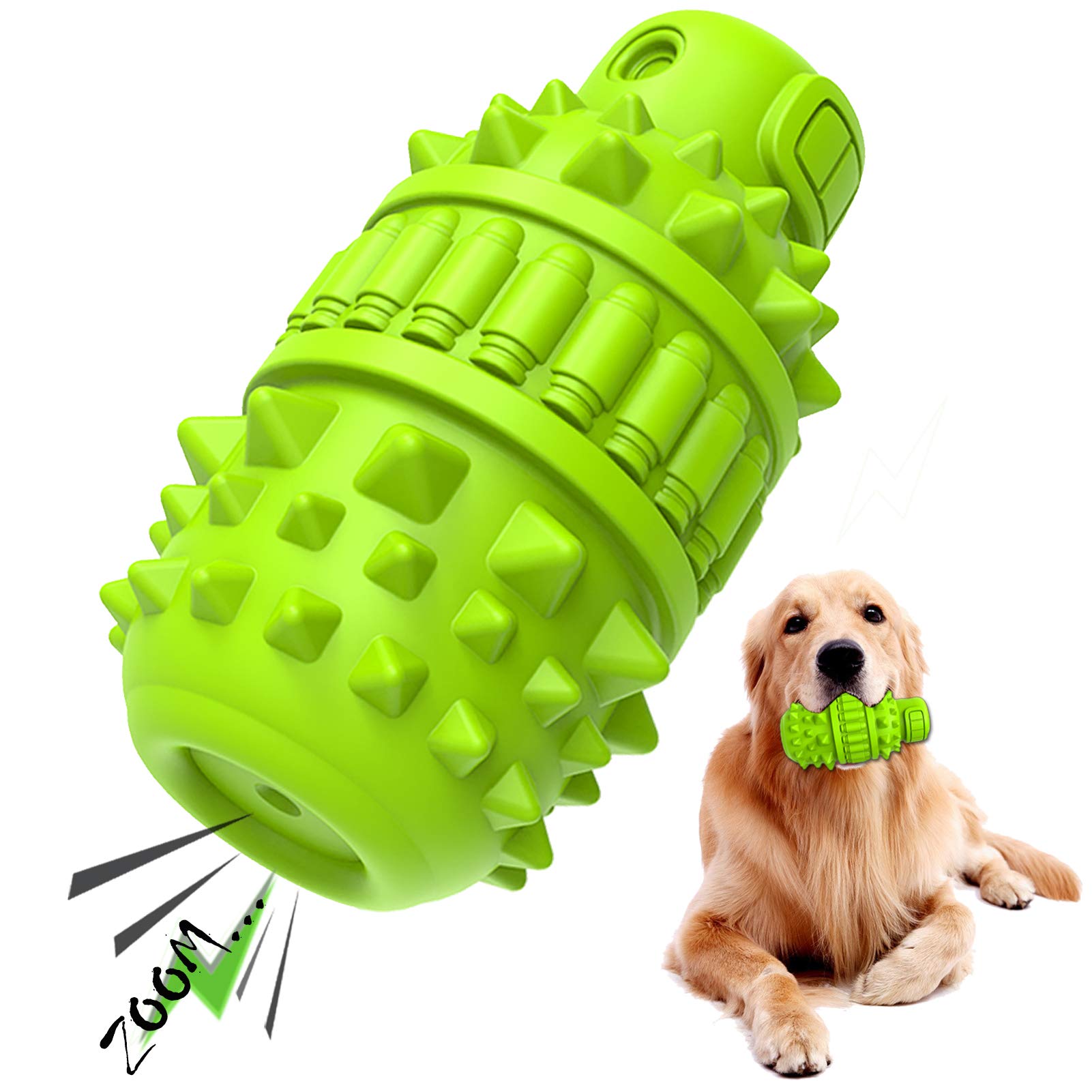 Interactive Dog and Puppy Chew Toy Natural Rubber Durable & Safe Mental  Stimulation and Fun Teeth Cleaning 