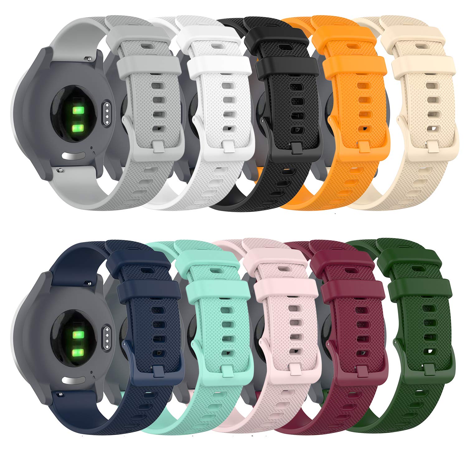 Mobigear Two Tone - Bracelet Garmin Vivoactive 4 en Silicone