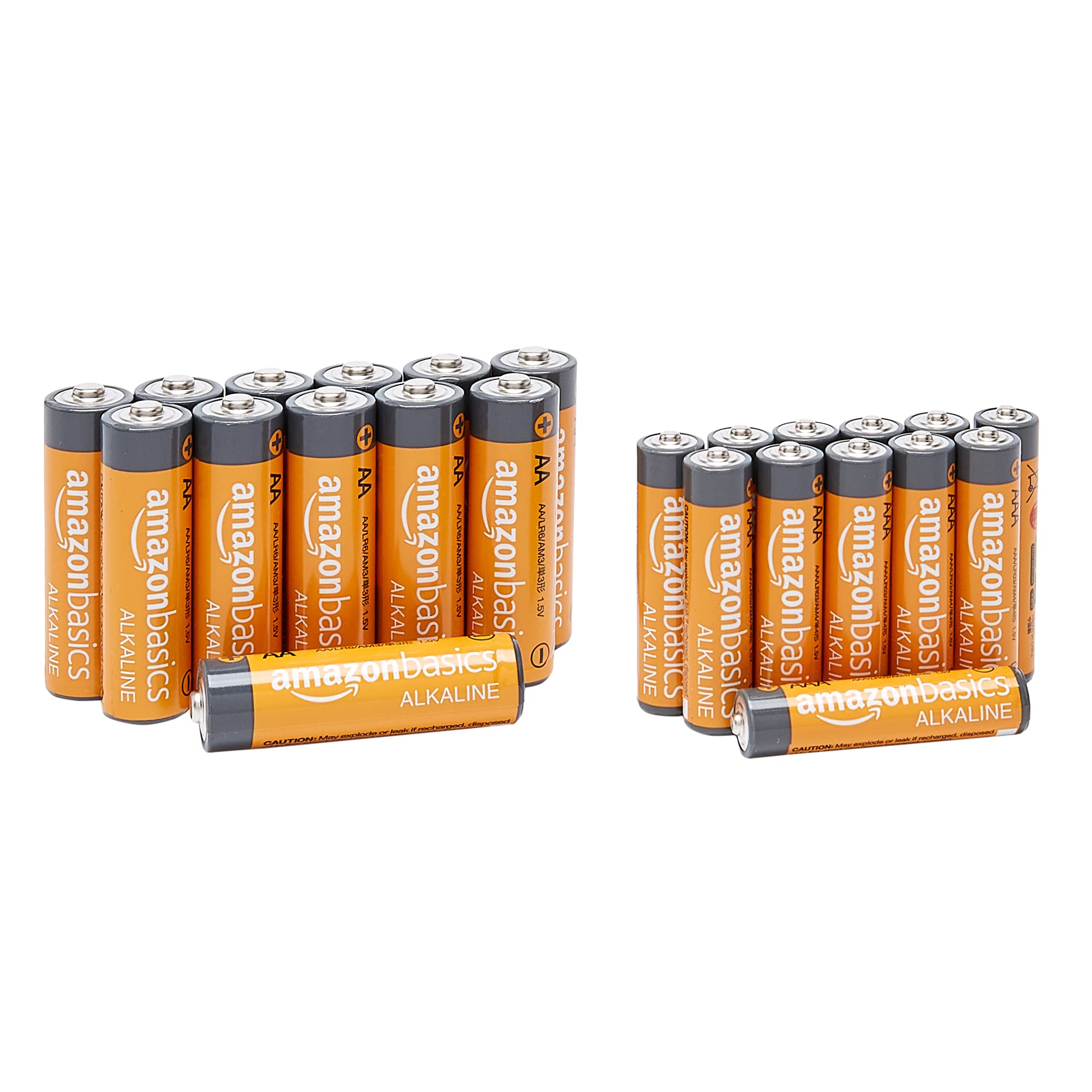 Basics 24 Count AA & AAA High-Performance Batteries Value Pack - 12  Double AA Batteries and 12 Triple AAA Batteries