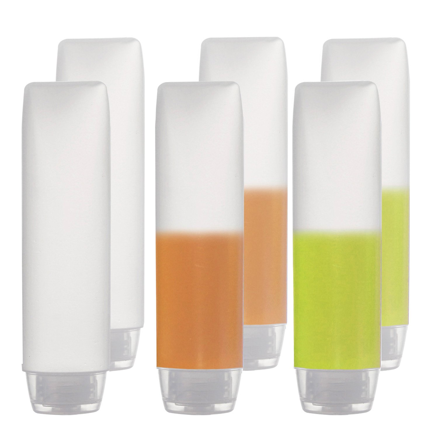 OTO 6 Pack Travel Size Plastic Squeeze Bottles for Liquids, 30ml/1