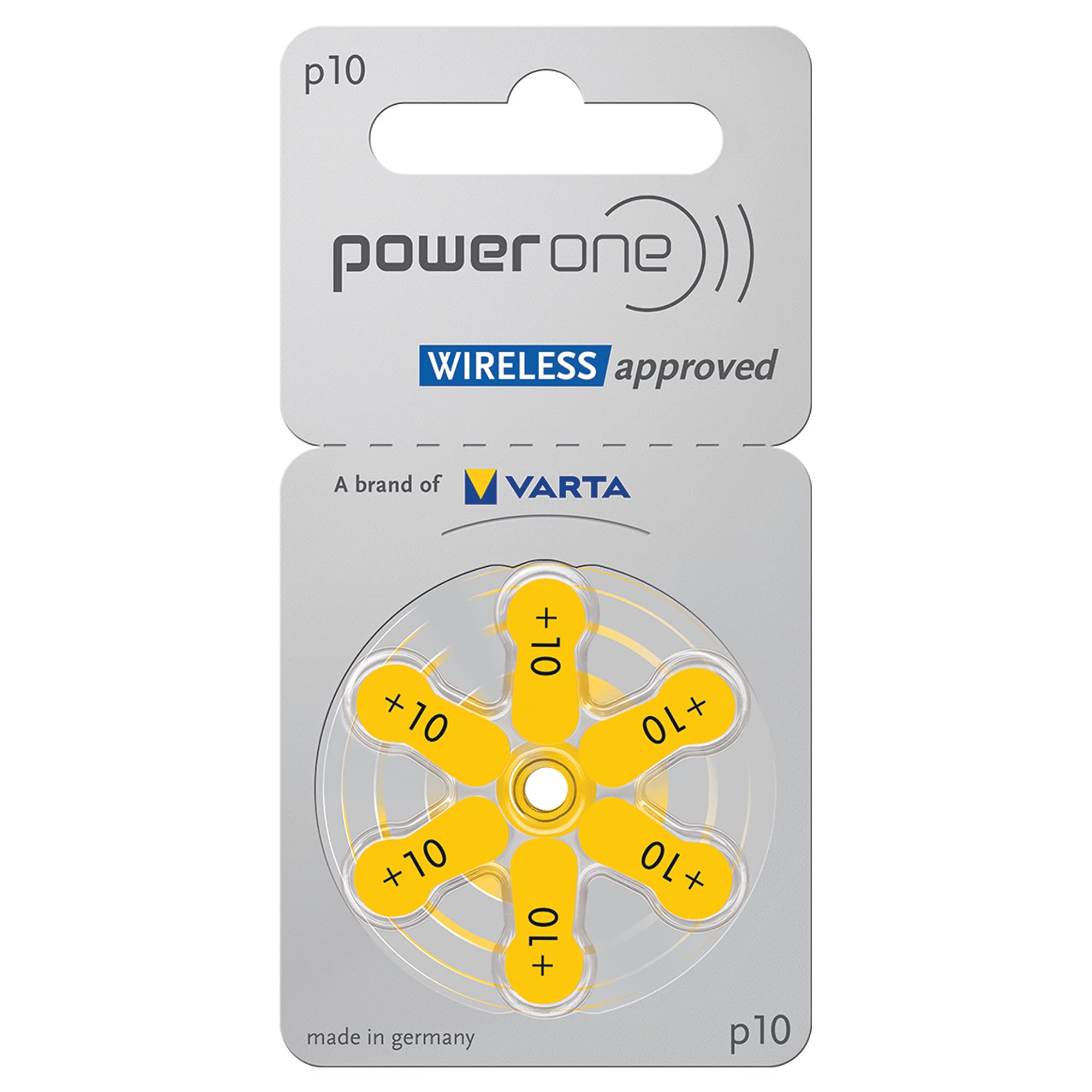 Power One Zinc Air Hearing Aid Batteries (Yellow) P10 (120 Count)