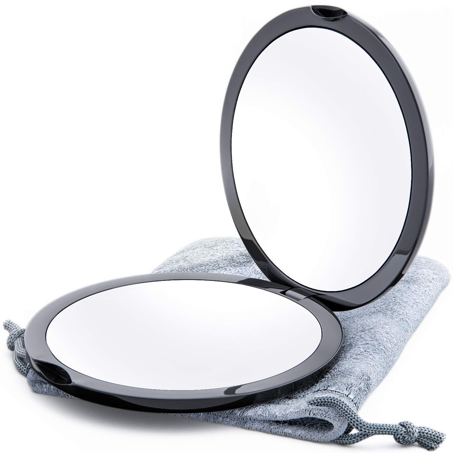 Magnifying Compact Mirror for Purses, 1x/10x Magnification Double
