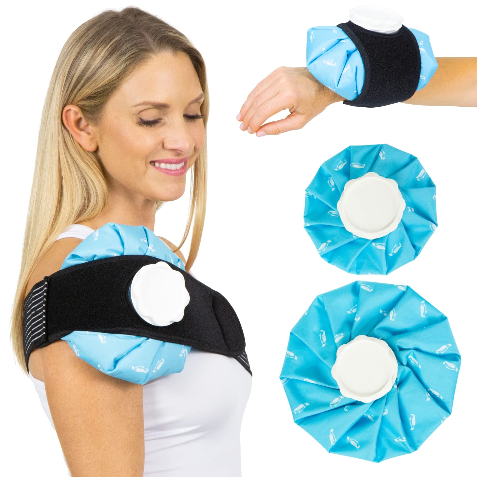 Arctic Flex Ice Bags for Injuries Reusable (2 Pack) - Cold Injury