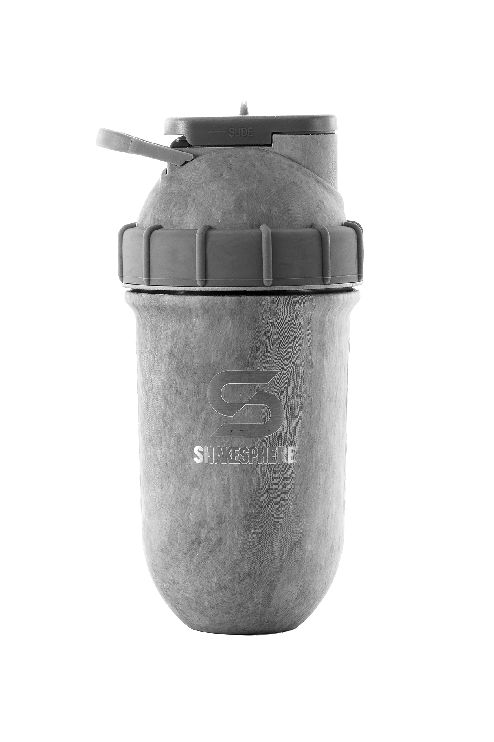 SHAKESPHERE Tumbler STEEL: Protein Shaker Bottle Keeps Hot Drinks HOT &  Cold Drinks COLD 24 oz. No Blending Ball or Whisk Needed Easy Clean Up  Great for Shakes Smoothies Concrete
