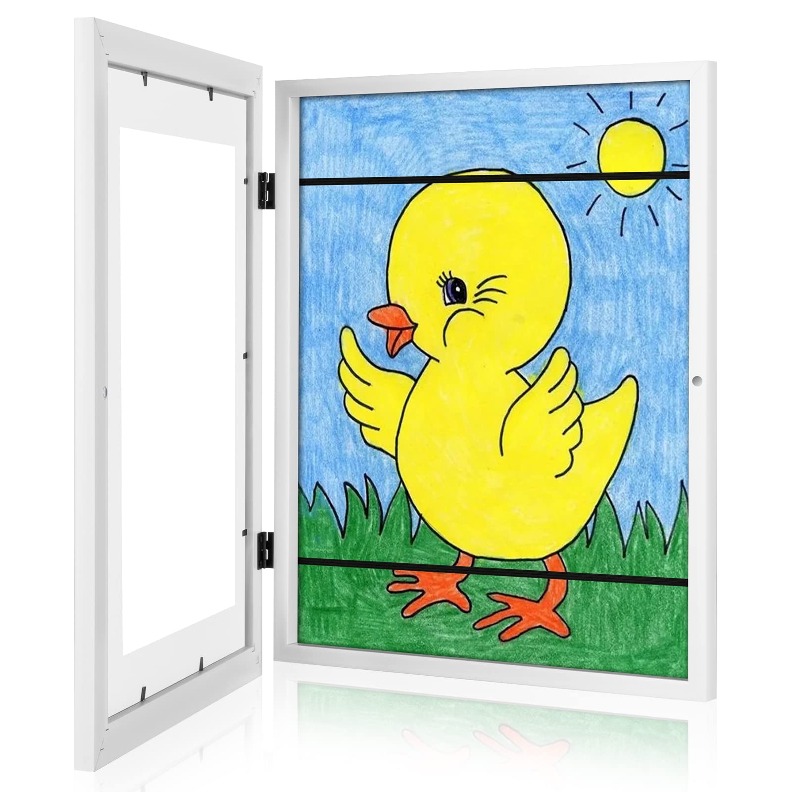 2 Packs Kids Art Frames 10x12.5 - Kids Artwork Frames Changeable Front  Opening Display 8.5x11