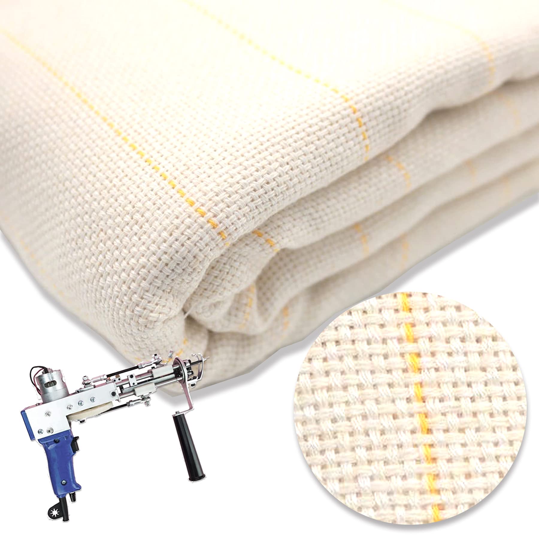 Primary Tufting Cloth with Marked Lines Large Size Needlework Fabric Monk's  Cloth for Tufting Gun Rug-Punch Punch Needle 45''x45'' 45*45 in