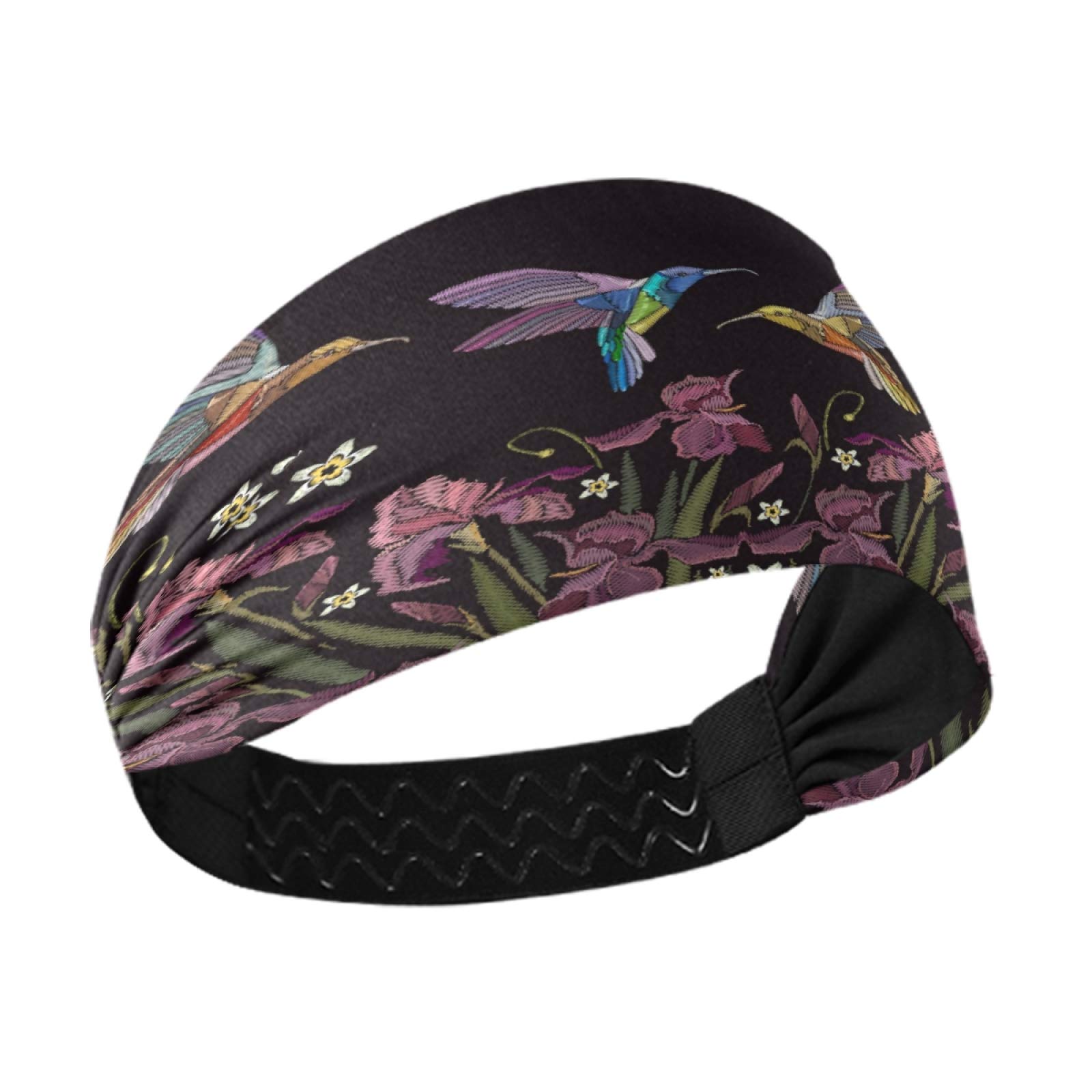 Sports Headbands for Women Breathable Hair Bands Elastic Headbands Quick  Dry Head Bands Hummingbird Flower