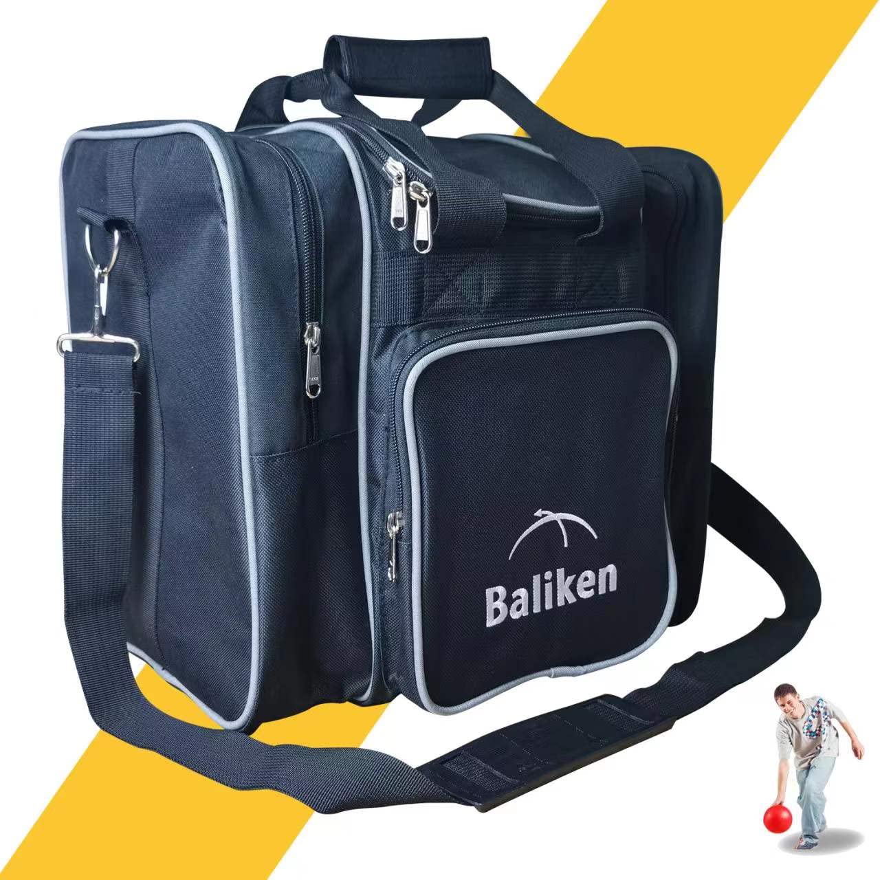 BALIKEN Single Bowling Ball Tote- Holds One Bowling Ball One Pair