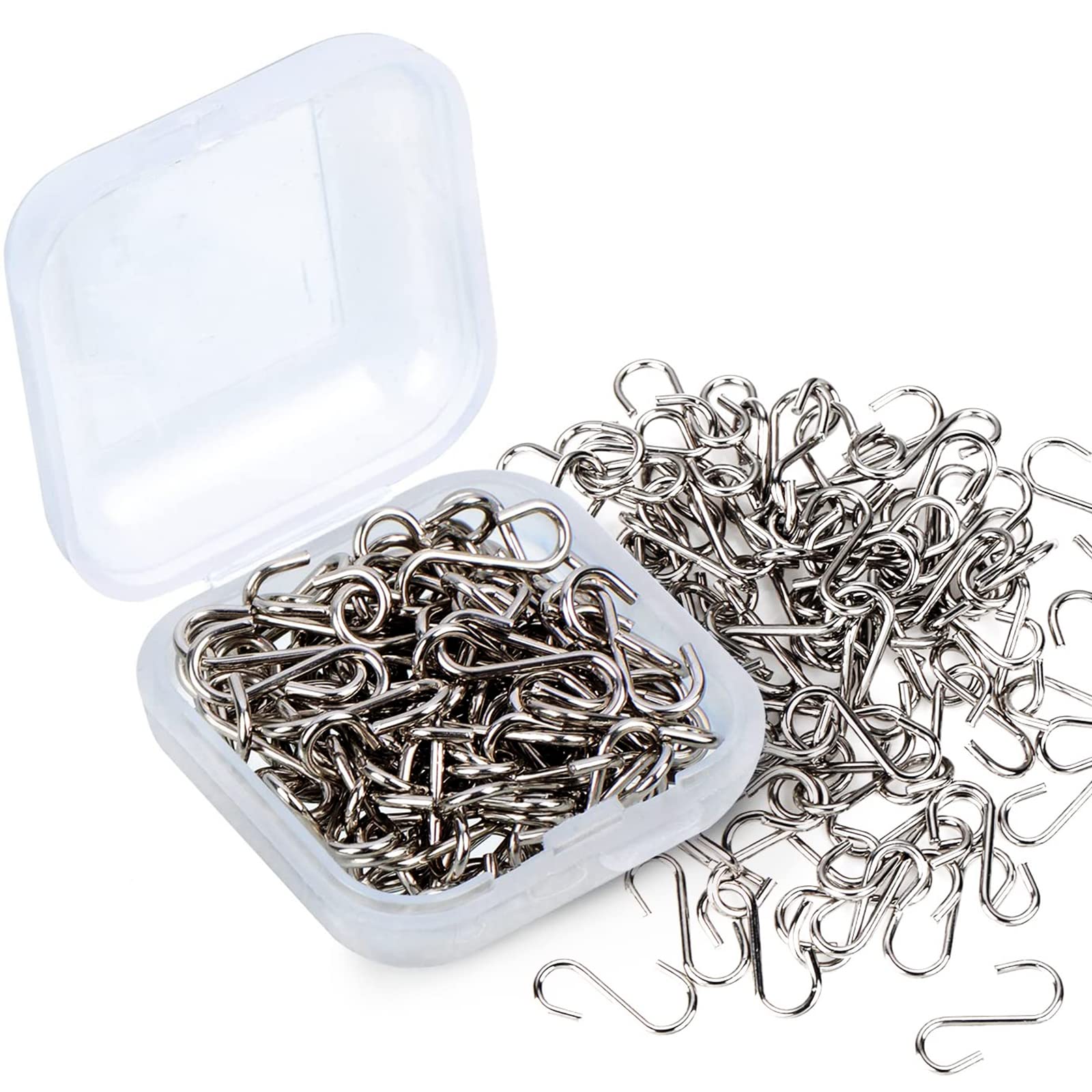 Shappy 100 Pieces 14 x 6 mm/ 0.55 x 0.24 Inch Mini S Hooks