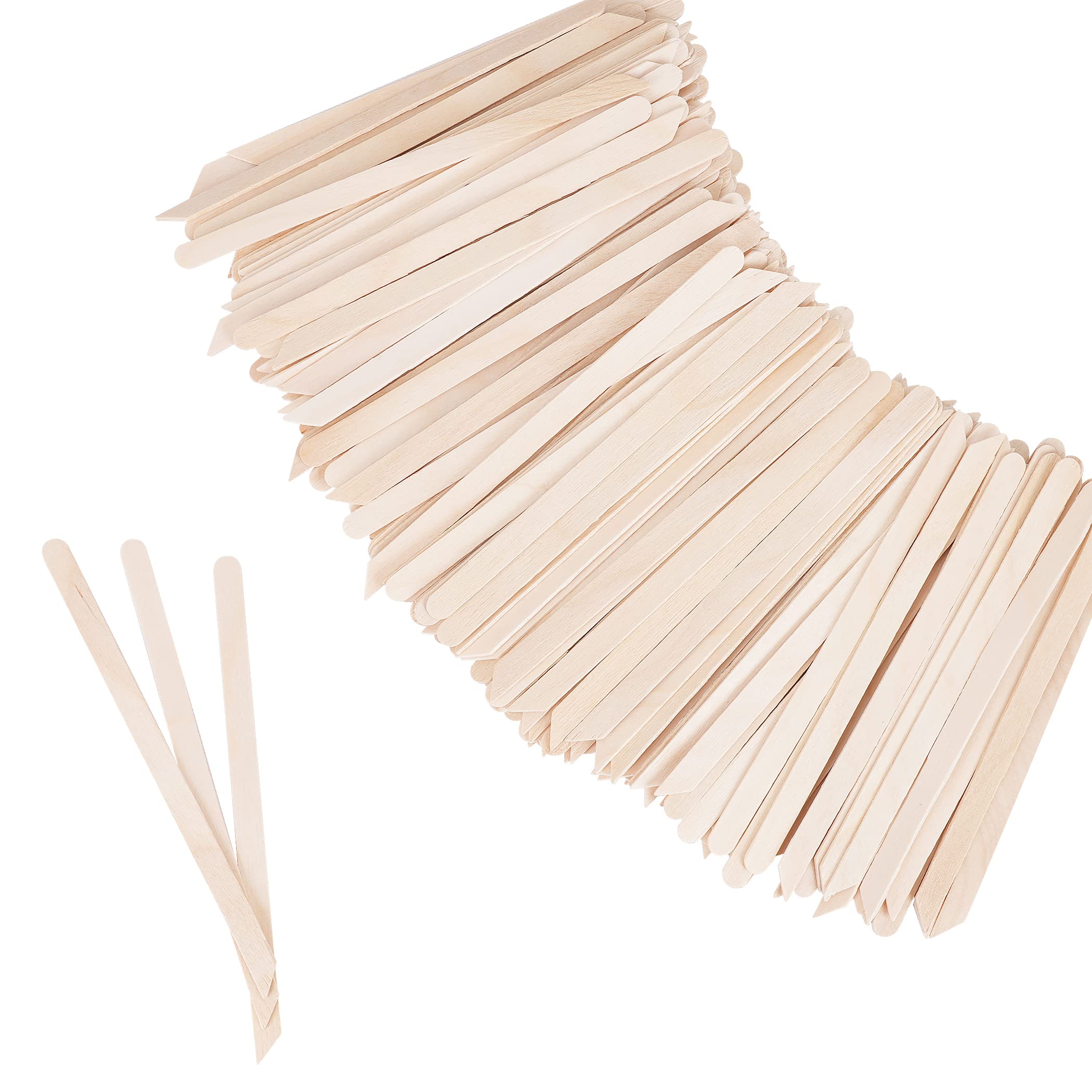 Whaline 400 Pieces Small Wax Sticks Wood Spatulas Applicator Craft Sticks  for Hair Eyebrow Removal