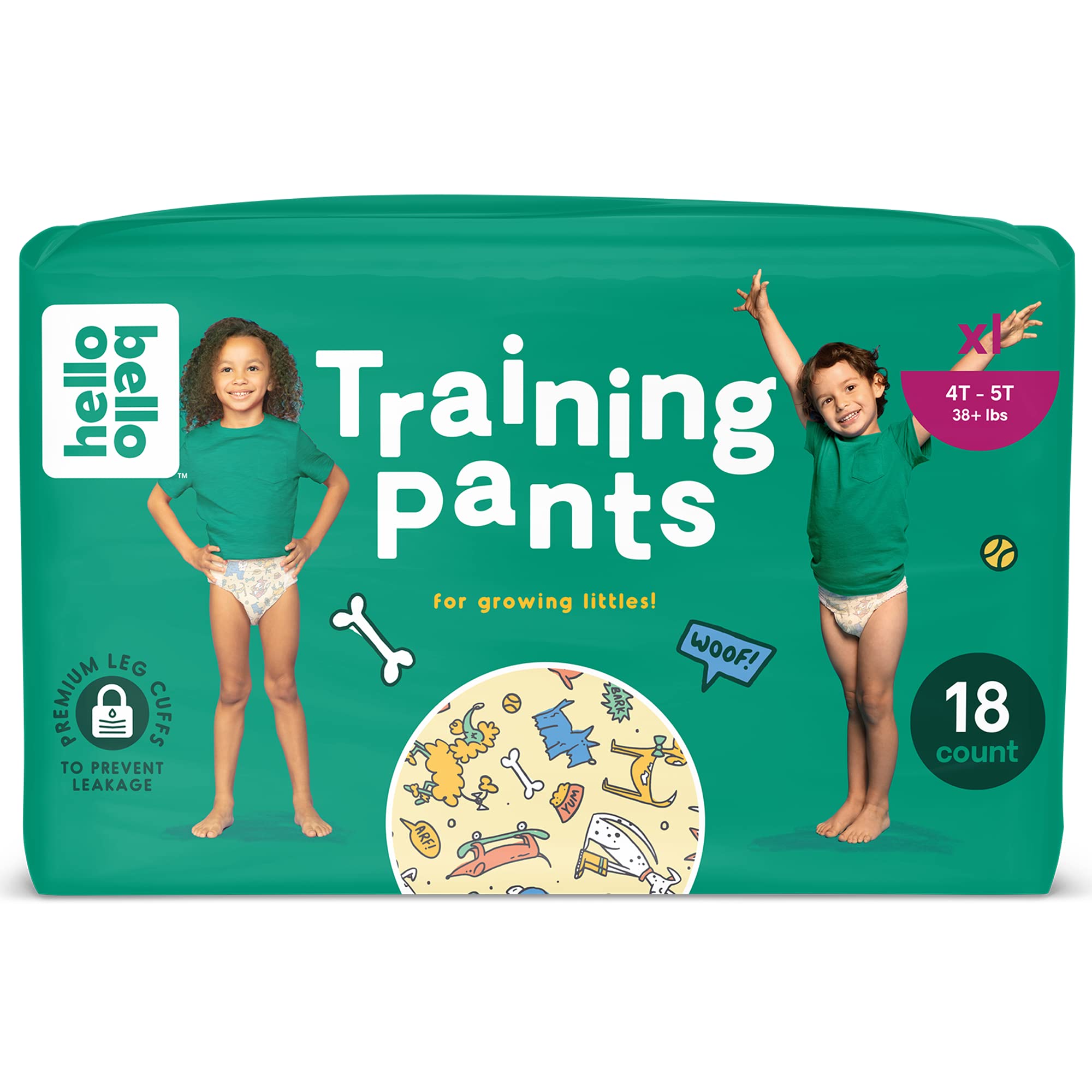 Hello Bello Training Pants - Li'l Barkers - 4T-5T/X-Large (18ct) - 1 Pack  X-Large 1 Count (Pack of 18)