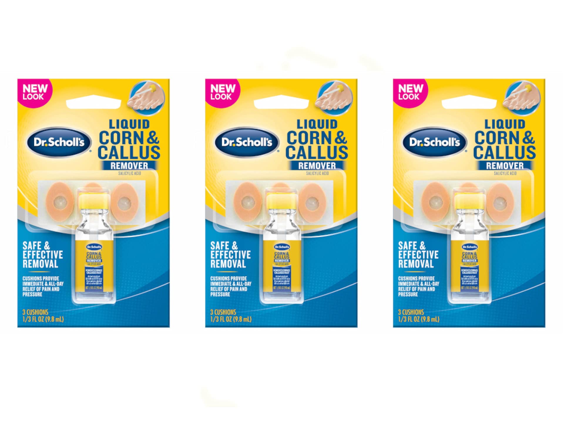 Dr. Scholl's Liquid Corn & Callus Remover .33 oz. (3Pack)