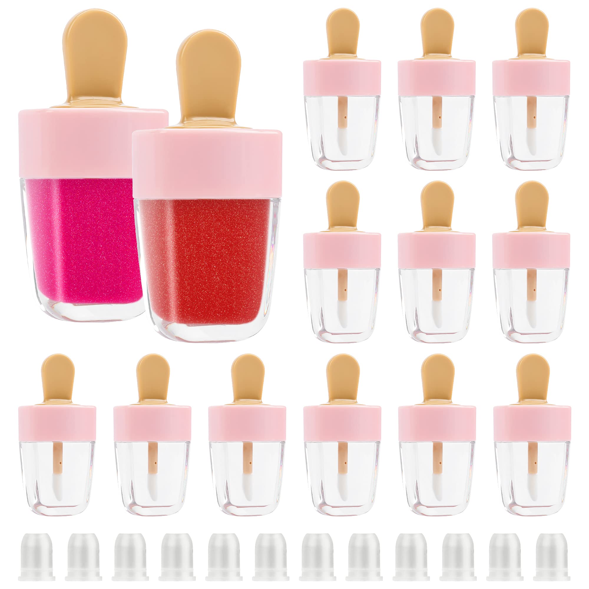 WSERE 20 Pcs Cute Lip Gloss Tubes Empty Lipgloss Container Portable 4g Lip  Glaze Tubes Reusable Refillable Lip Gloss Container Bottles Creative Lovely  Ice Cream Shape DIY Cosmetic Samples Bottle Pink-20pcs