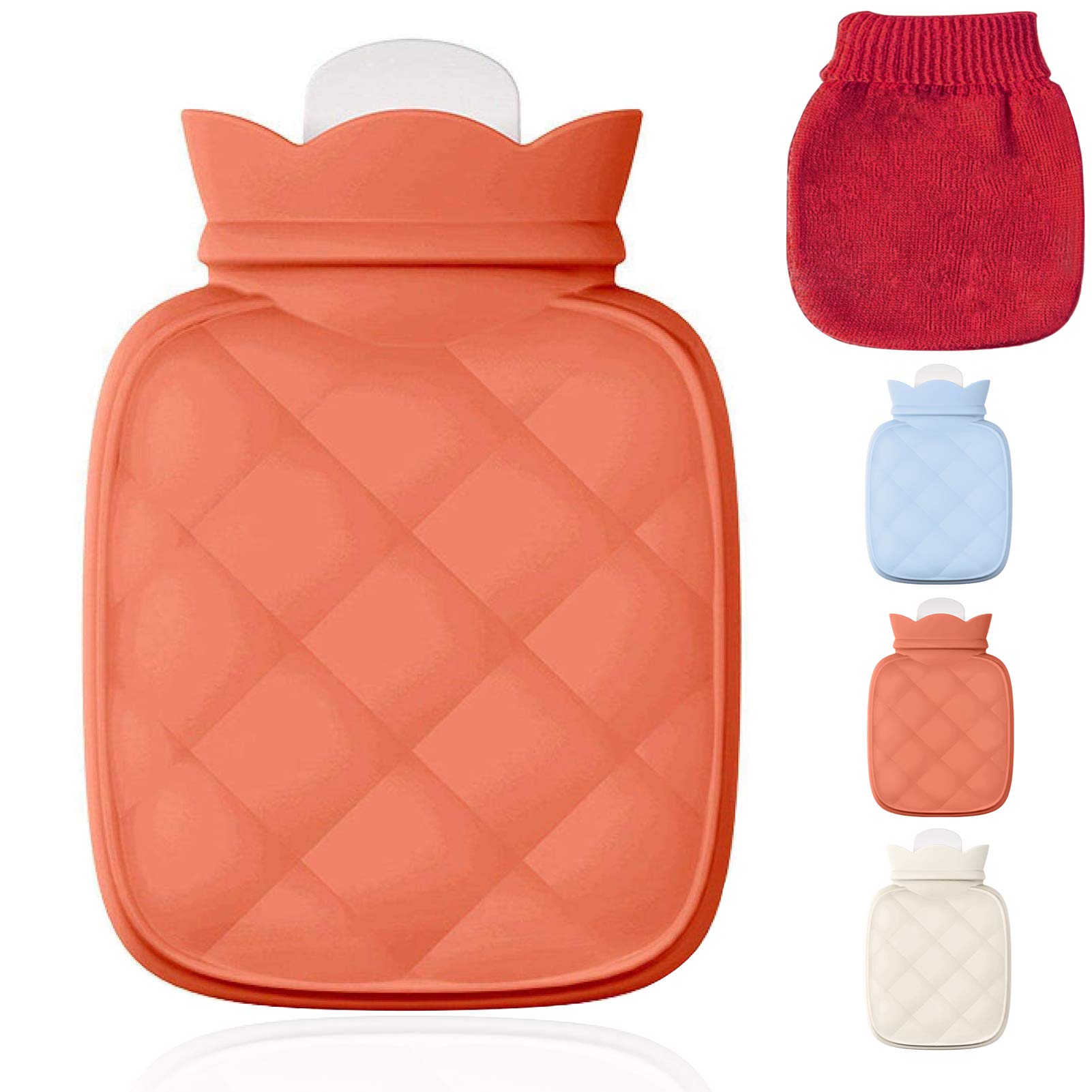 Redify Small Hot Water Bottle Bag for Hot & Cold Compress with Cover, Microwave Heating Soft