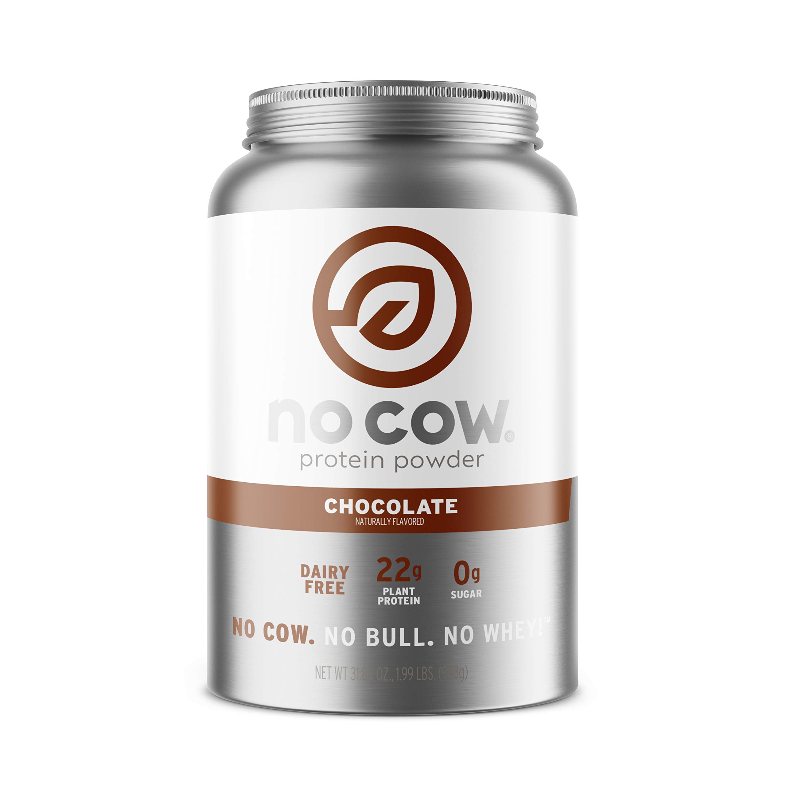No Cow Vegan Protein Powder, Chocolate, 22g Plant Based Protein