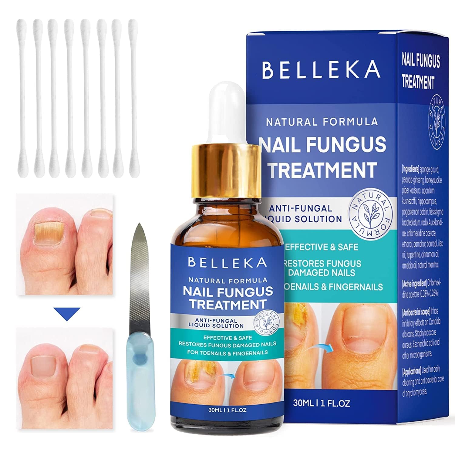 Fungi-Nail Anti-Fungal Liquid Solution, Kills Fungus That Can Lead to Nail  & Athlete's Foot with Tolnaftate & Clinically Proven to Cure and Prevent  Fungal Infections