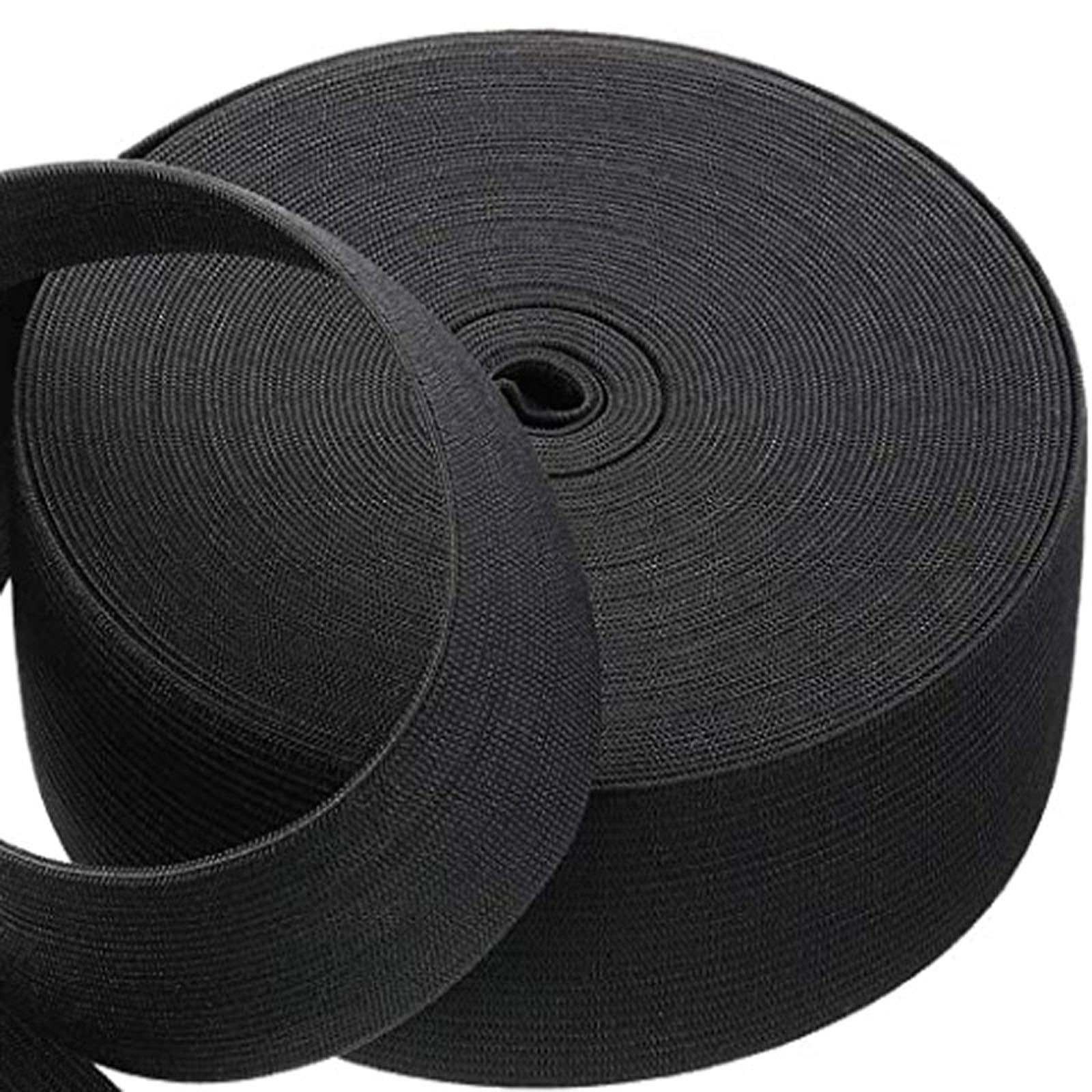 VIAILI 3 Inch by 6 Yard Heavy Stretch High Elasticity Elastic Spool Knit  Elastic Bands for Sewing (Black 3inch) black 3inch