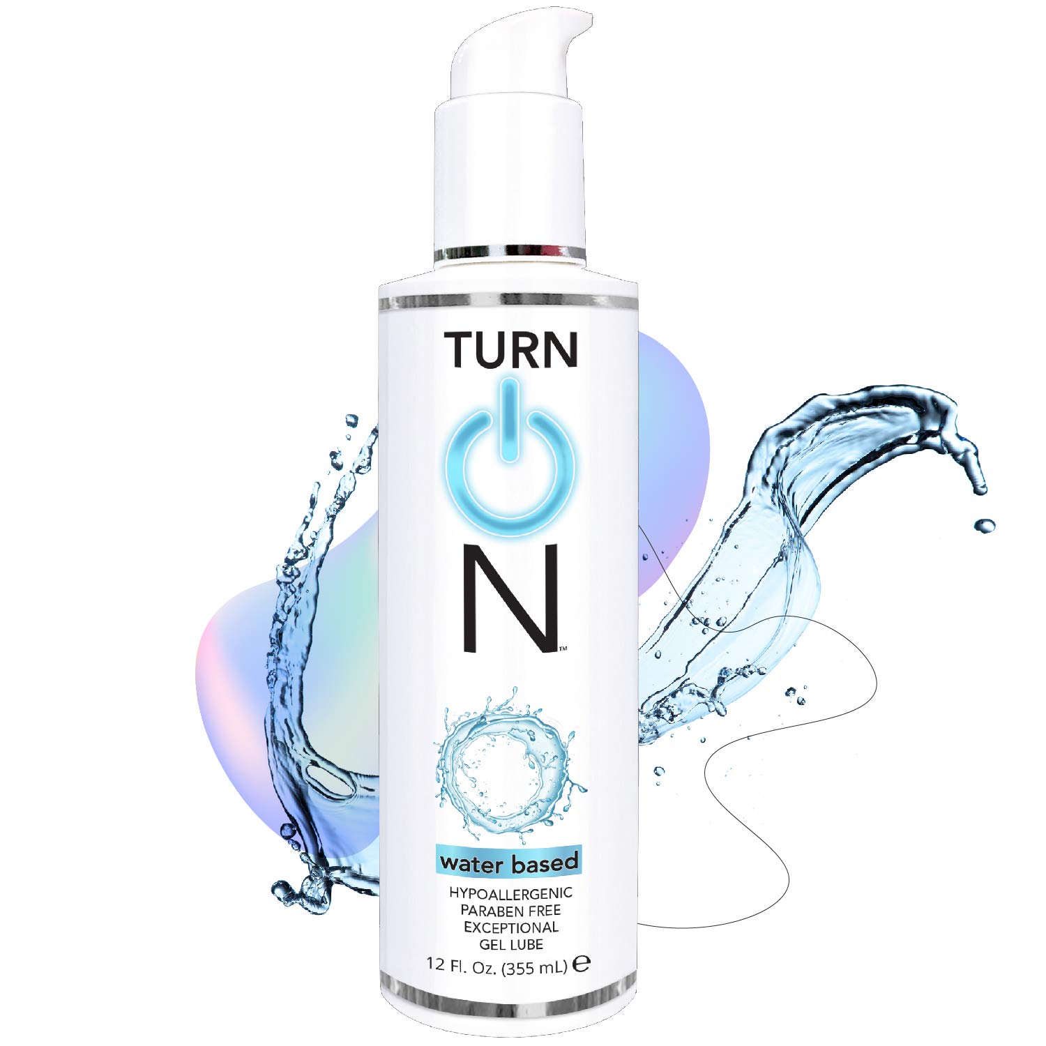 Turn on Water Based Sex Lube 12 Ounce Premium Personal Lubricant Long Lasting Formula for Condom image