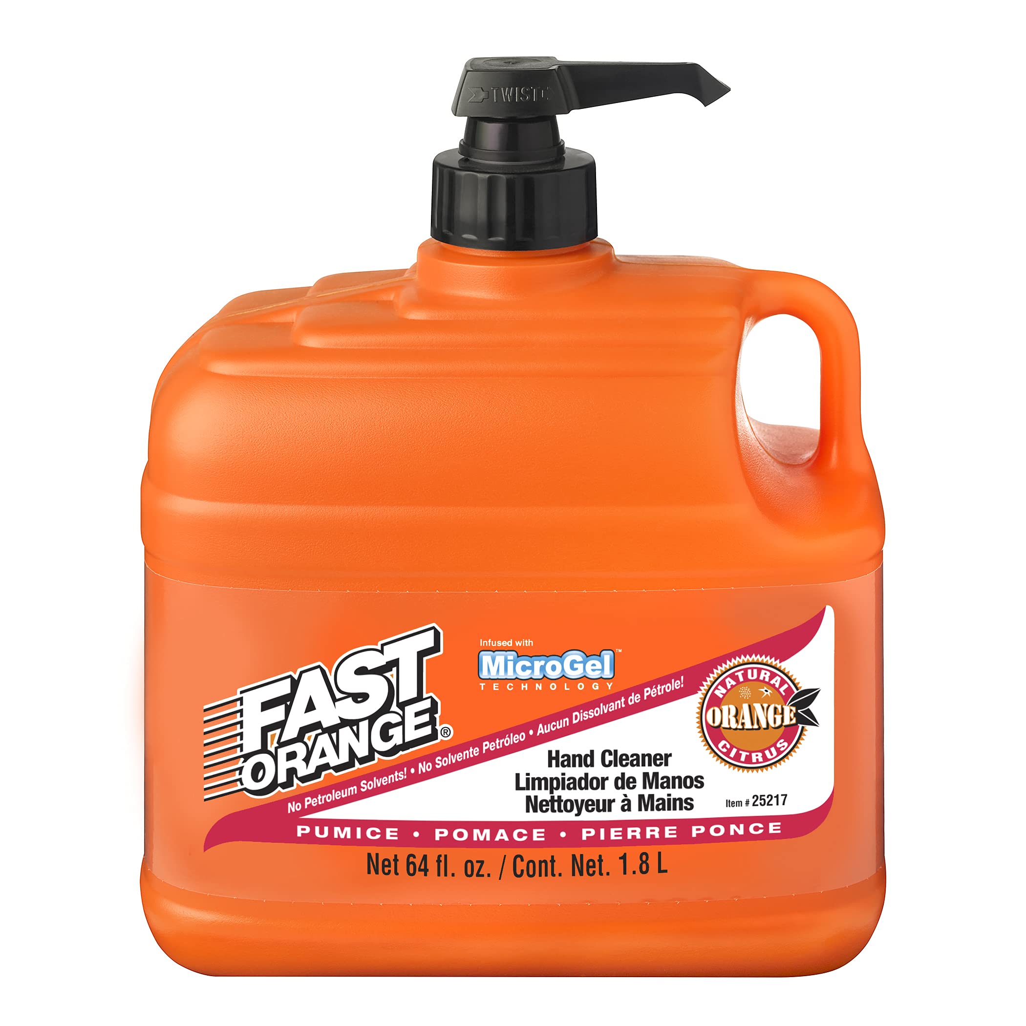 Permatex 25217 Fast Orange Pumice Lotion Hand Cleaner, 1/2 Gallon (64  Ounce).