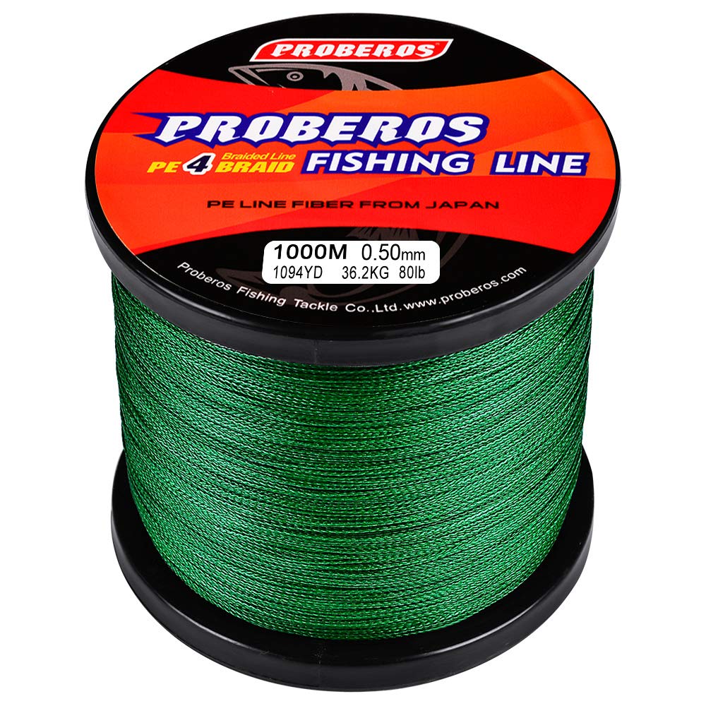 BAIKALBASS Braided Fishing Line 4 Strands Stronger Multifilament PE Braid  Wire for Saltwater 6LB-100LB 110yards