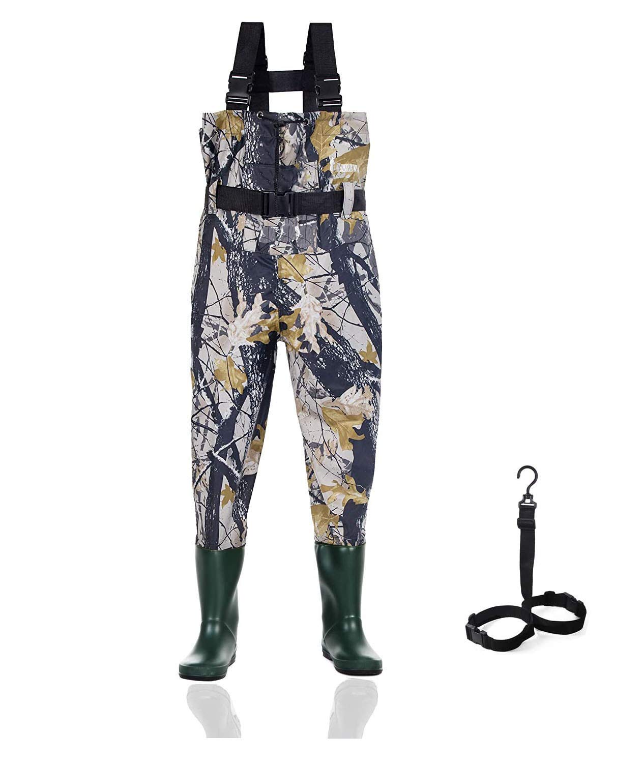 Kids Boy Girls Chest Wader Waterproof Trousers Boots Fishing Outdoor  Camouflage