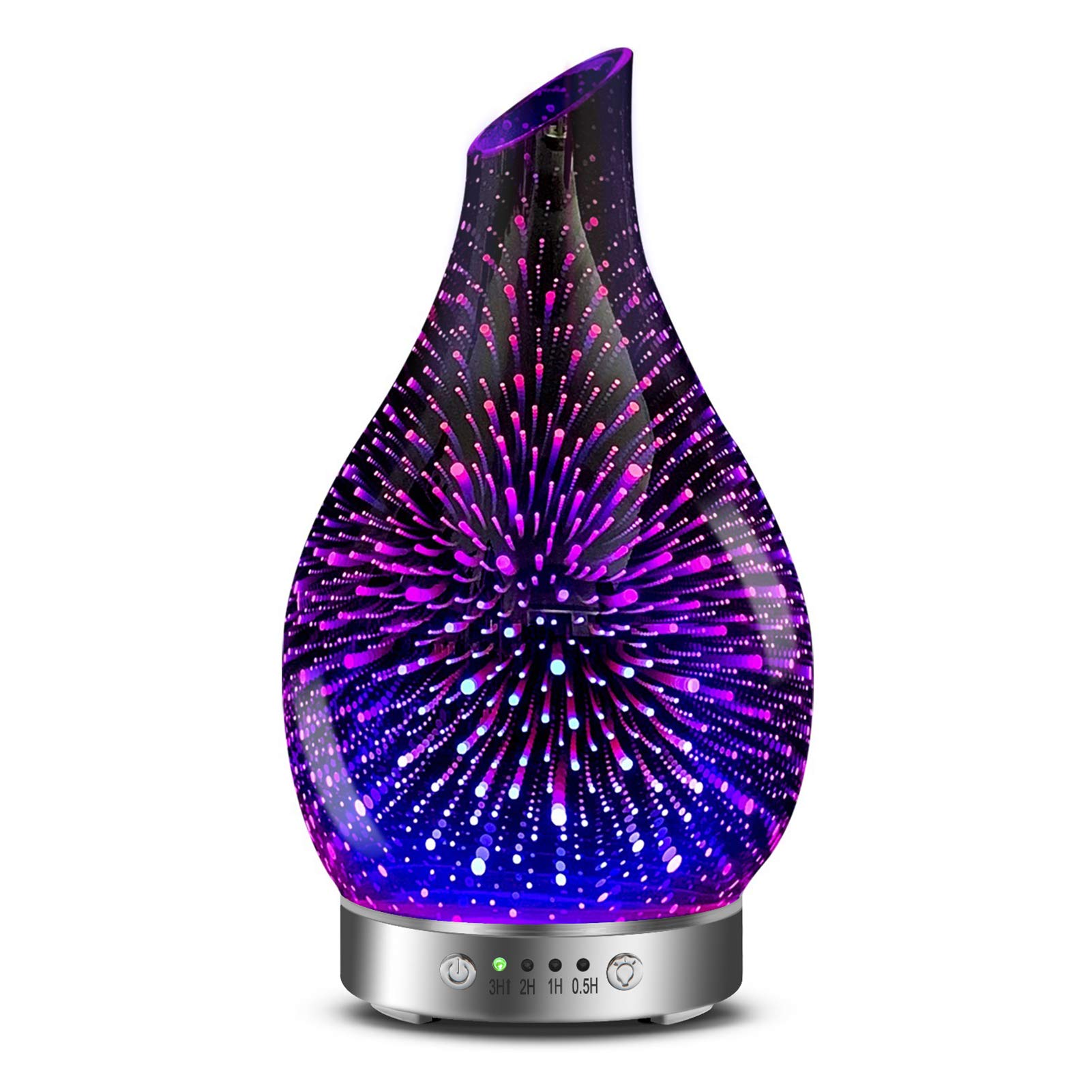 MAXWINER Essential Oil Diffuser Ultrasonic 3D Glass Aromatherapy