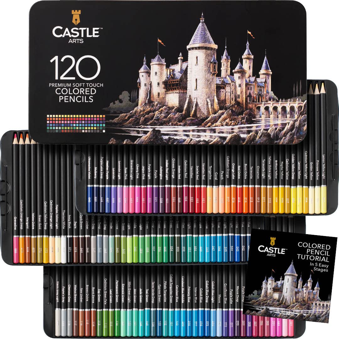 Color More 175 Piece Deluxe Art Set with 2 Drawing Pads Acrylic Paints Crayons Colored Pencils Set in Wooden Case Professional Art Kit for Adults Teen