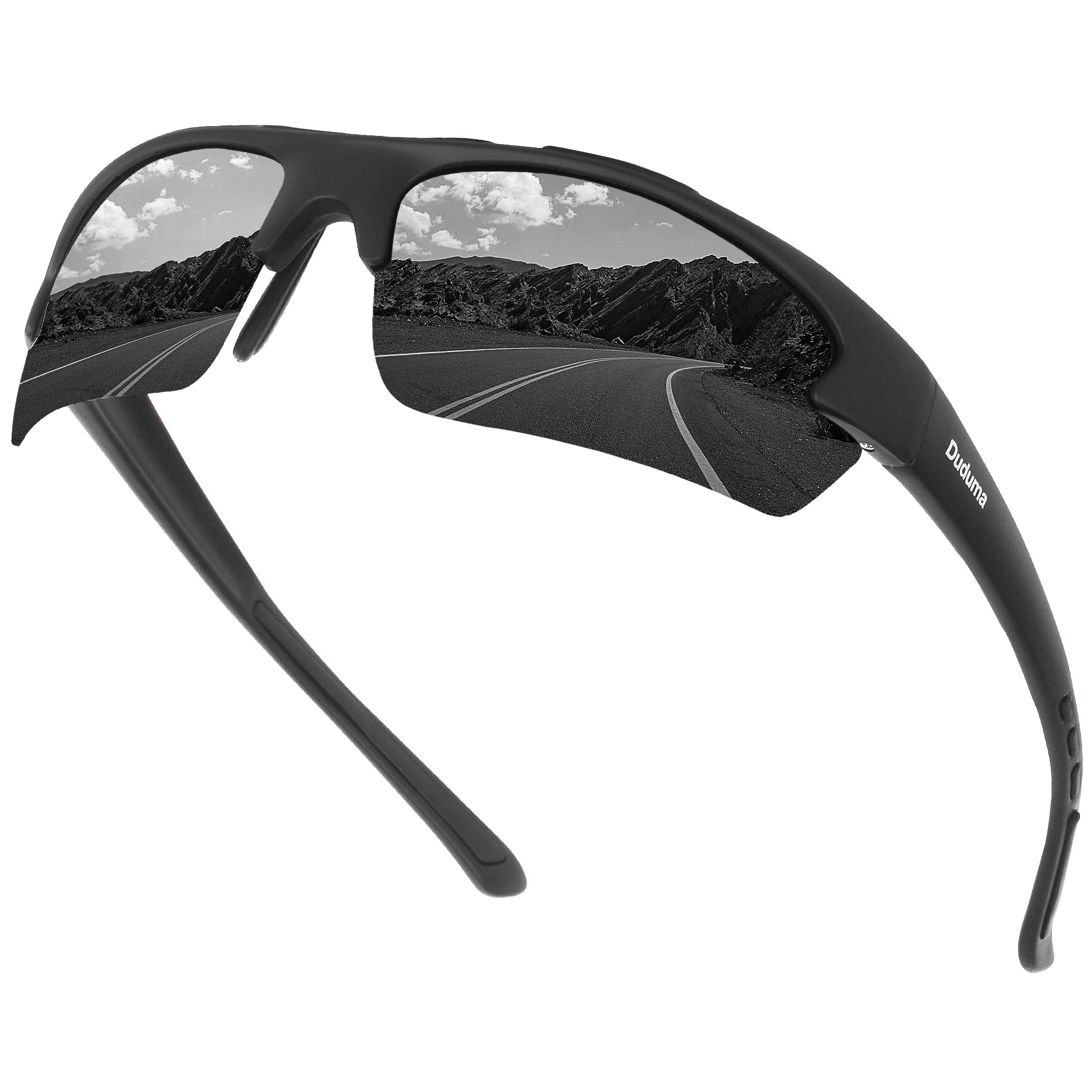 Duduma Mens sunglasses Polarized Sports Sunglasses for Men Fishing Cycling  Running Golf Driving Glasses Tr62 Superlight Frame Black Matte Frame With  Black Lens