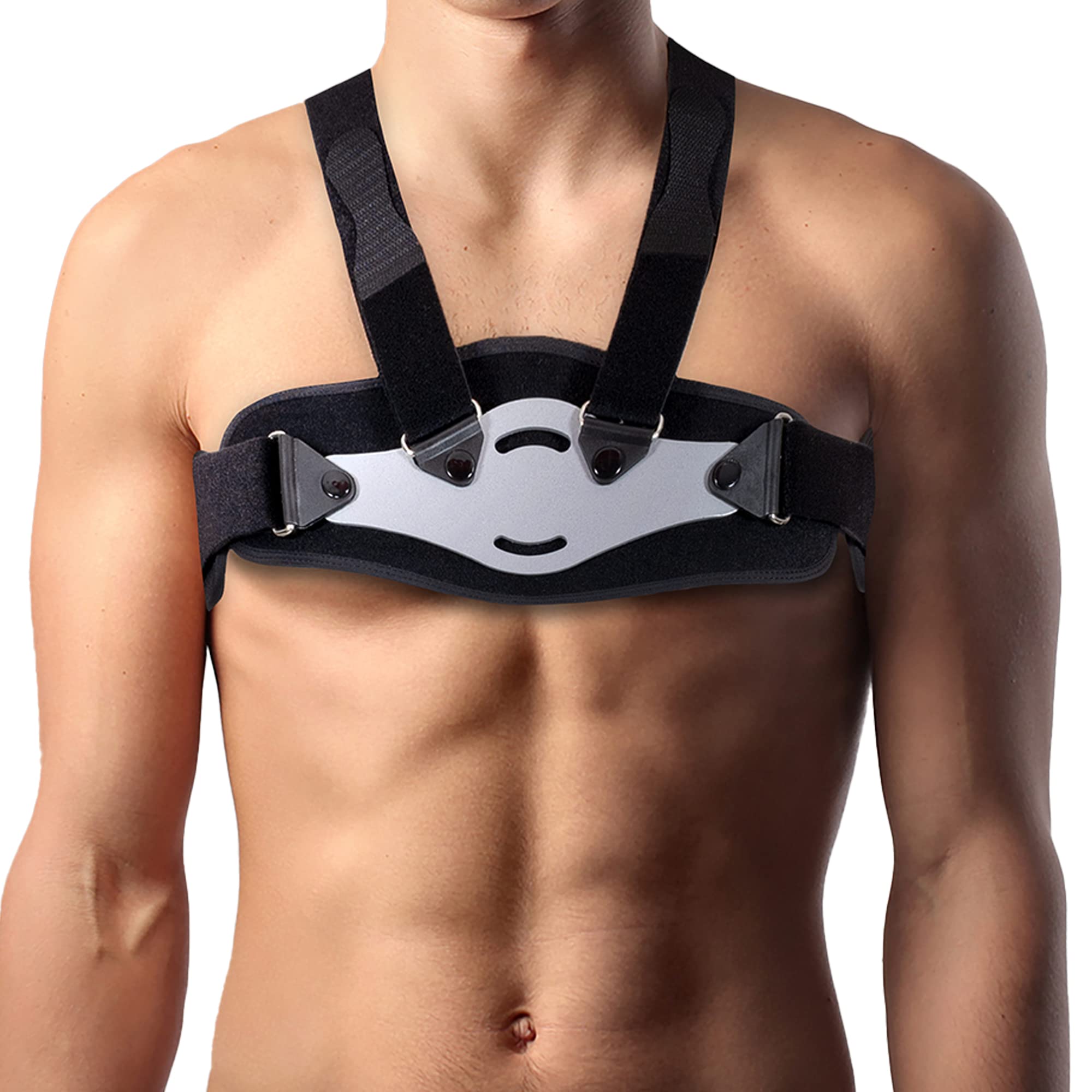 pucka Pectus Carinatum Brace With Adjustable Straps For More Rigid  Compression on Sternum Pigeon Chest Corset for Adults One Size