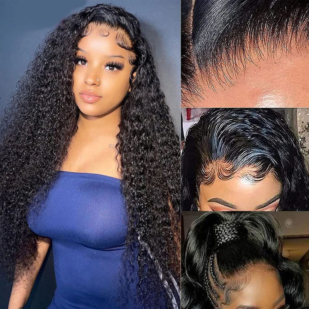  GUSYBG Human Human Lace Front Hair Wig Glueless Hair Curly wig  Hair with Closure Loose Wave lighten deals of the day : Beauty & Personal  Care