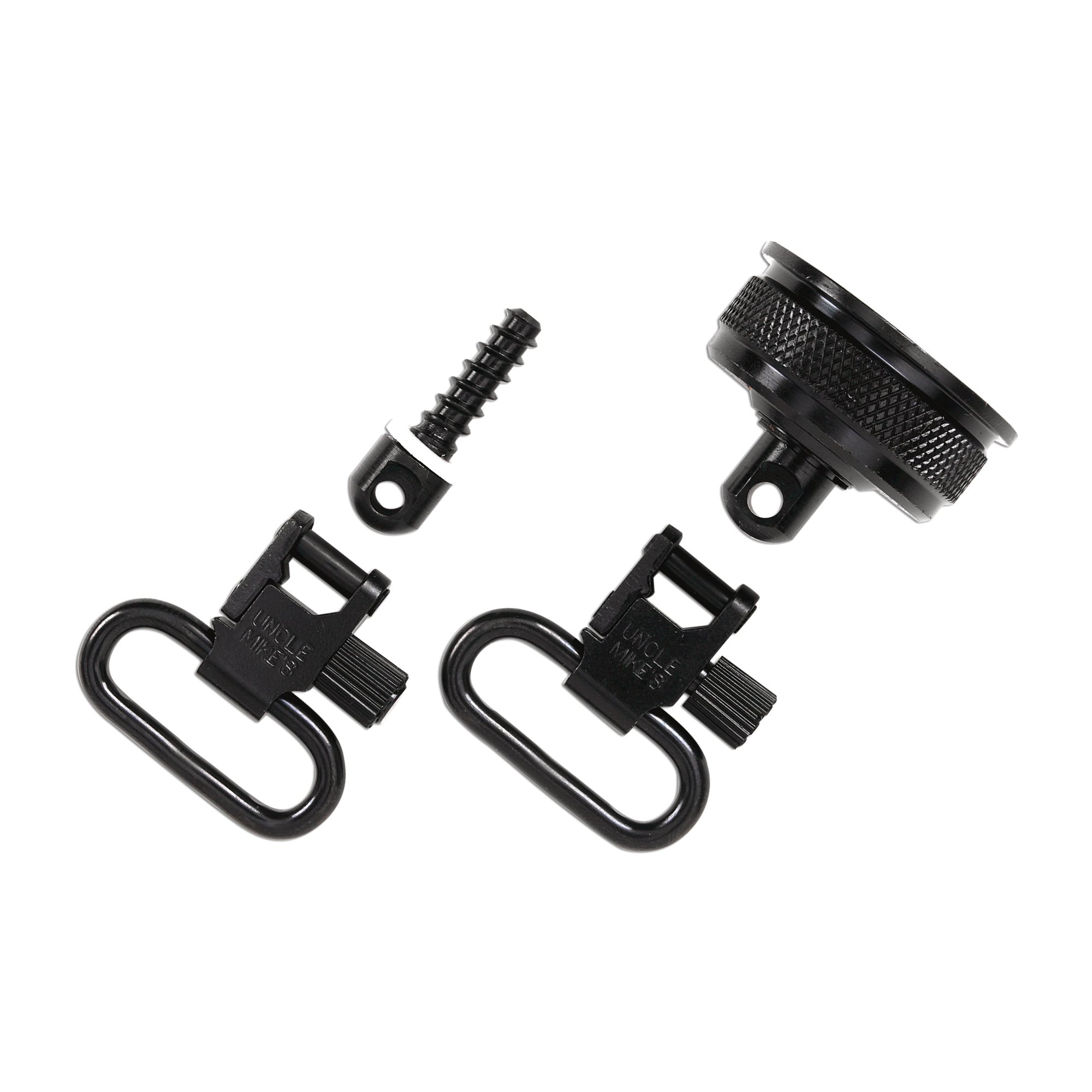 Uncle Mike's Quick Detach Swivels QD REM 870 12 Gauge Blued 1 External  Ratchet Cap Set,18012