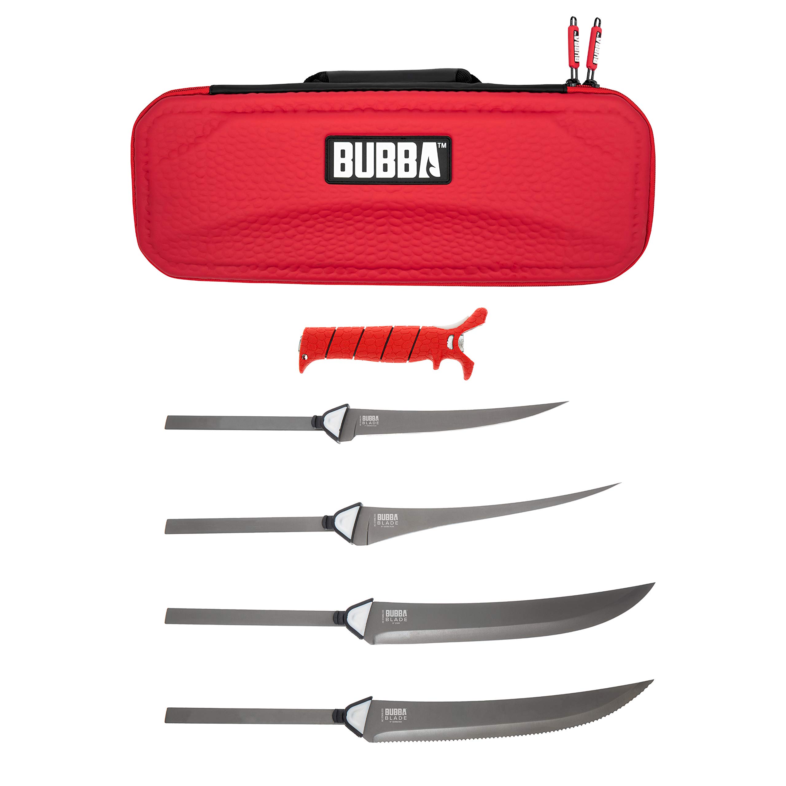 BUBBA Multi-Flex Interchangeable Blade Kits, with Non-Slip Grip Handle,  Ti-Nitride S.S. Coated Non