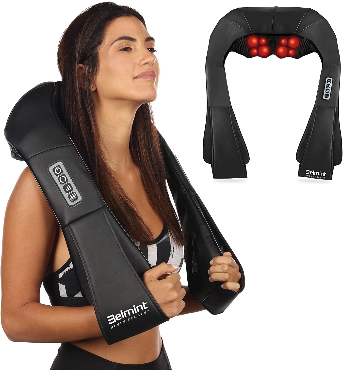 Deep Kneading Neck Massager with Heat - Shiatsu Neck Back and